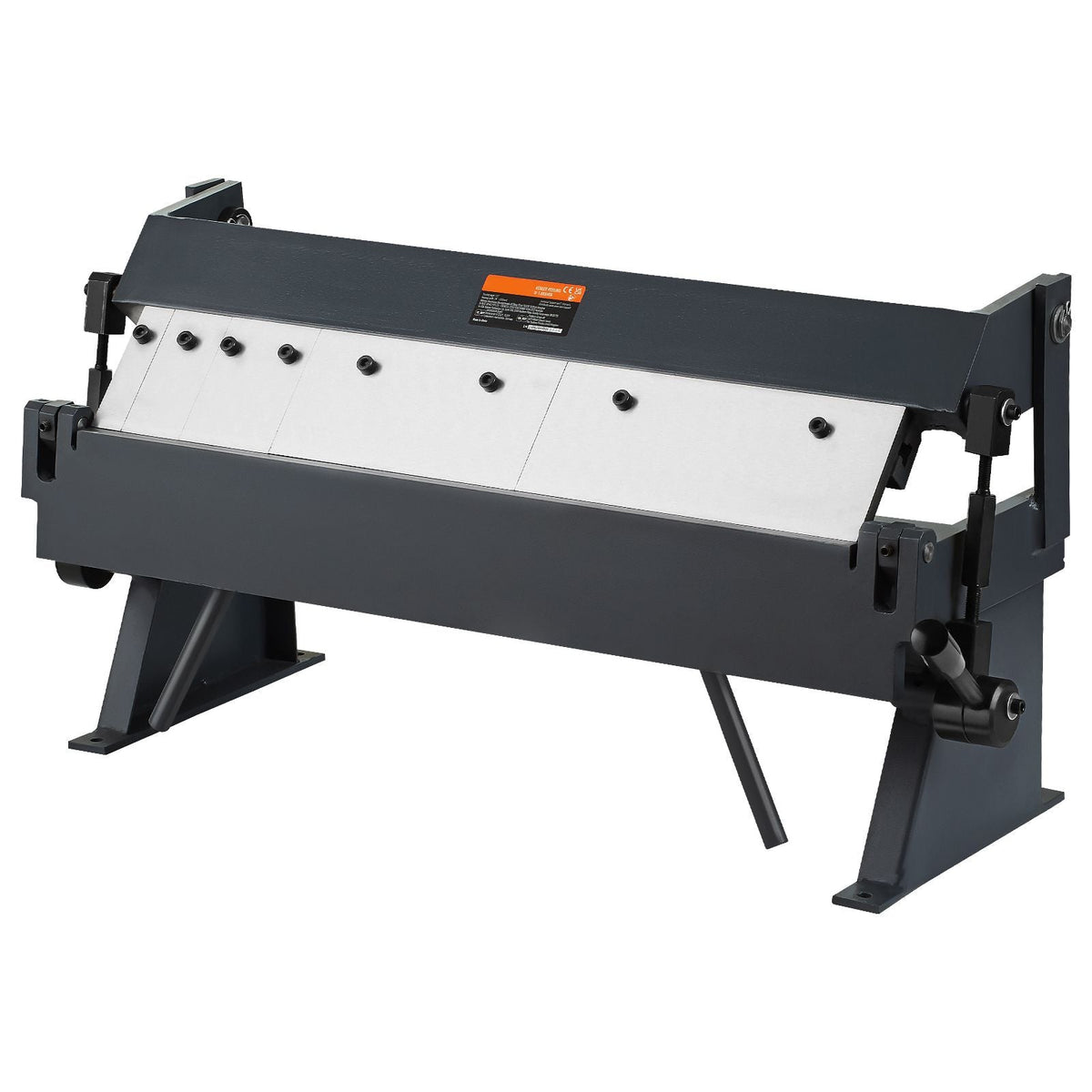 Box and Pan Brake, 24-Inch, 0-130 Degrees Sheet Metal Bending Brake, Portable Metal Bender with 20 Gauge Low Carbon Steel 14 Gauge Aluminum Capacity, 5 Adjustable Fingers for Metal Bending