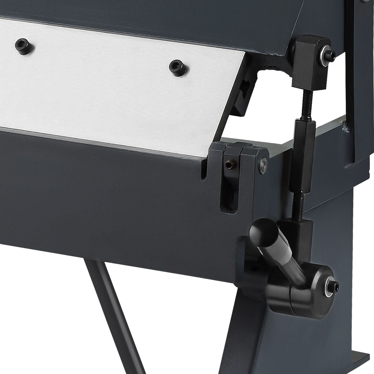 Box and Pan Brake, 24-Inch, 0-130 Degrees Sheet Metal Bending Brake, Portable Metal Bender with 20 Gauge Low Carbon Steel 14 Gauge Aluminum Capacity, 5 Adjustable Fingers for Metal Bending