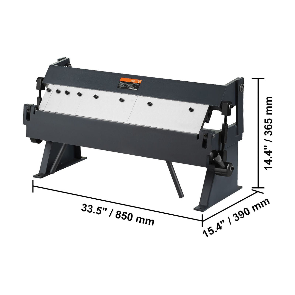 Box and Pan Brake, 24-Inch, 0-130 Degrees Sheet Metal Bending Brake, Portable Metal Bender with 20 Gauge Low Carbon Steel 14 Gauge Aluminum Capacity, 5 Adjustable Fingers for Metal Bending
