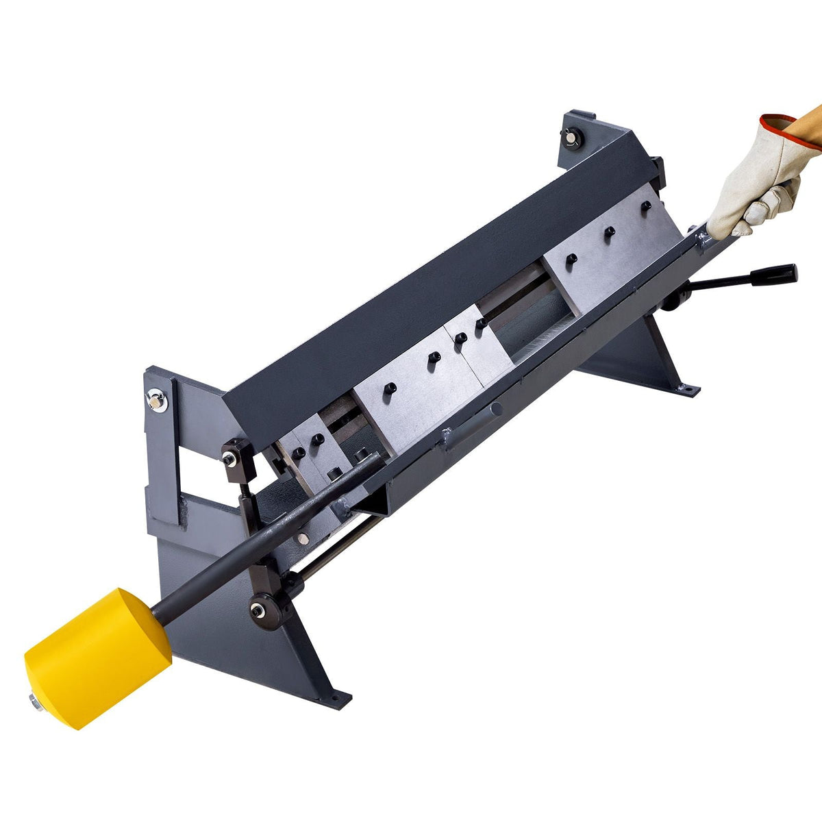 Box and Pan Brake, 36 in Sheet Metal Bending Brake,16-Gauge Mild Steel Capacity, 0-135 Degree Adjustable, Metal Bender Machine with 6 Fingers, Heavy-Duty Aluminum Folder for Precise Bending