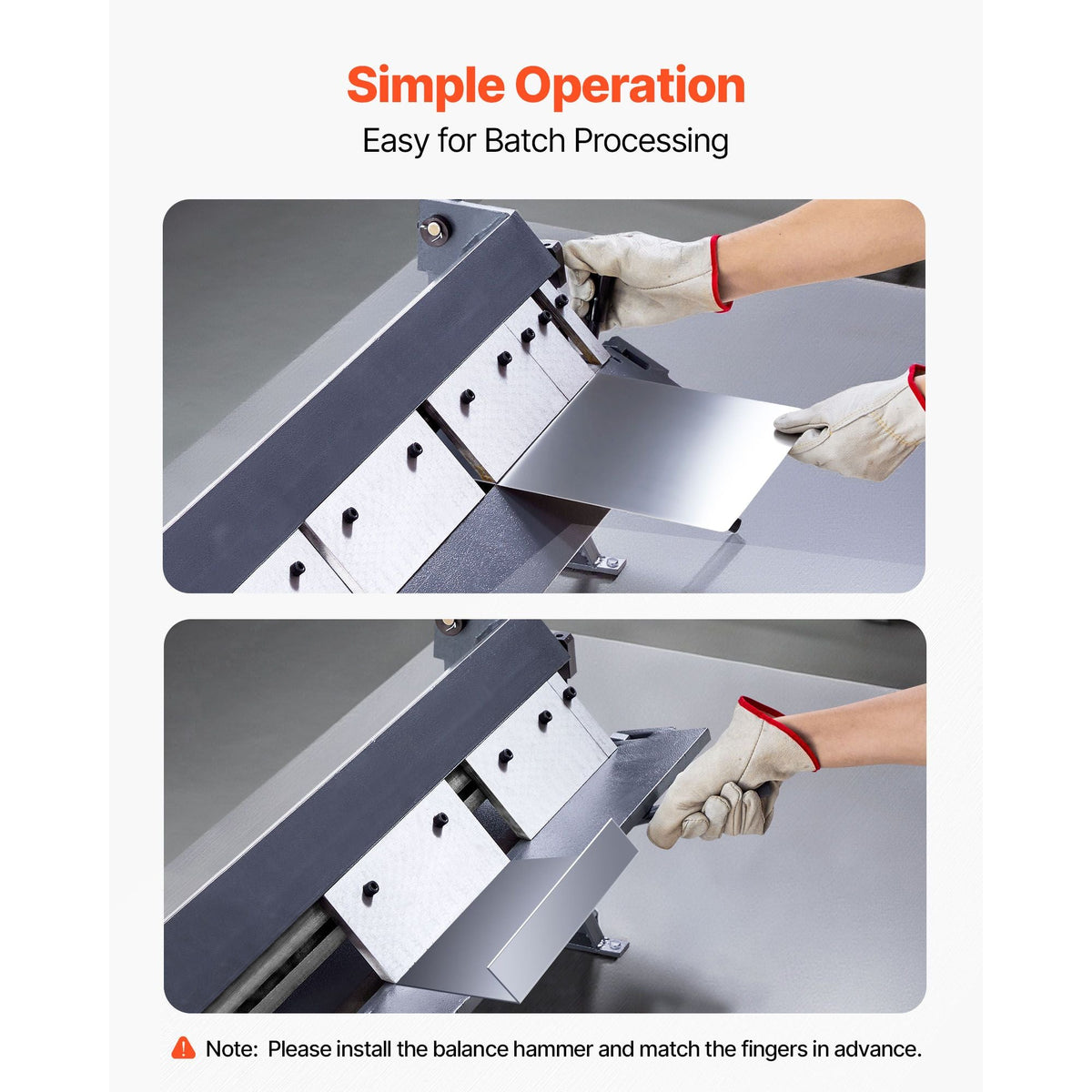 Box and Pan Brake, 36 in Sheet Metal Bending Brake,16-Gauge Mild Steel Capacity, 0-135 Degree Adjustable, Metal Bender Machine with 6 Fingers, Heavy-Duty Aluminum Folder for Precise Bending