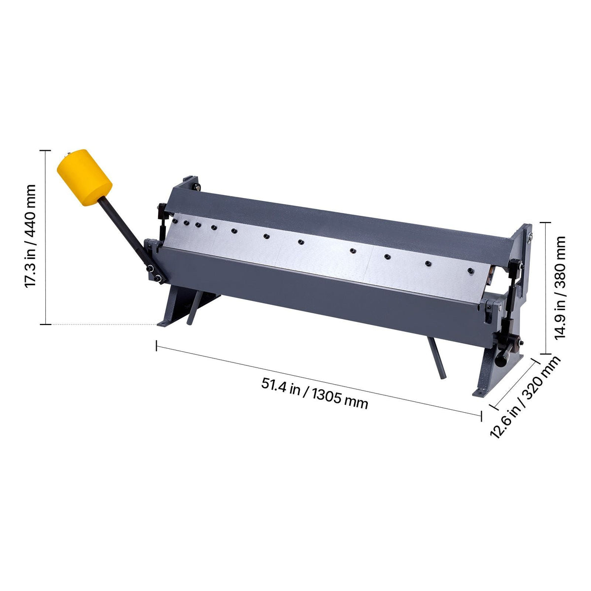 Box and Pan Brake, 36 in Sheet Metal Bending Brake,16-Gauge Mild Steel Capacity, 0-135 Degree Adjustable, Metal Bender Machine with 6 Fingers, Heavy-Duty Aluminum Folder for Precise Bending