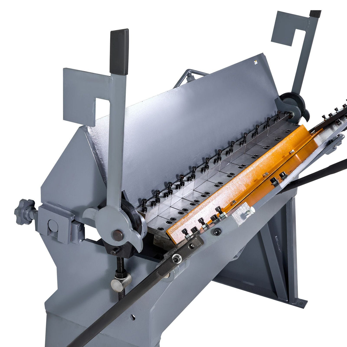 Box and Pan Brake, 48 in Sheet Metal Bending Brake, 12-Gauge Mild Steel Capacity, 0-135 Degree Adjustable, Metal Bender Machine with 8 Fingers, Heavy-Duty Aluminum Folder for Precise Bending