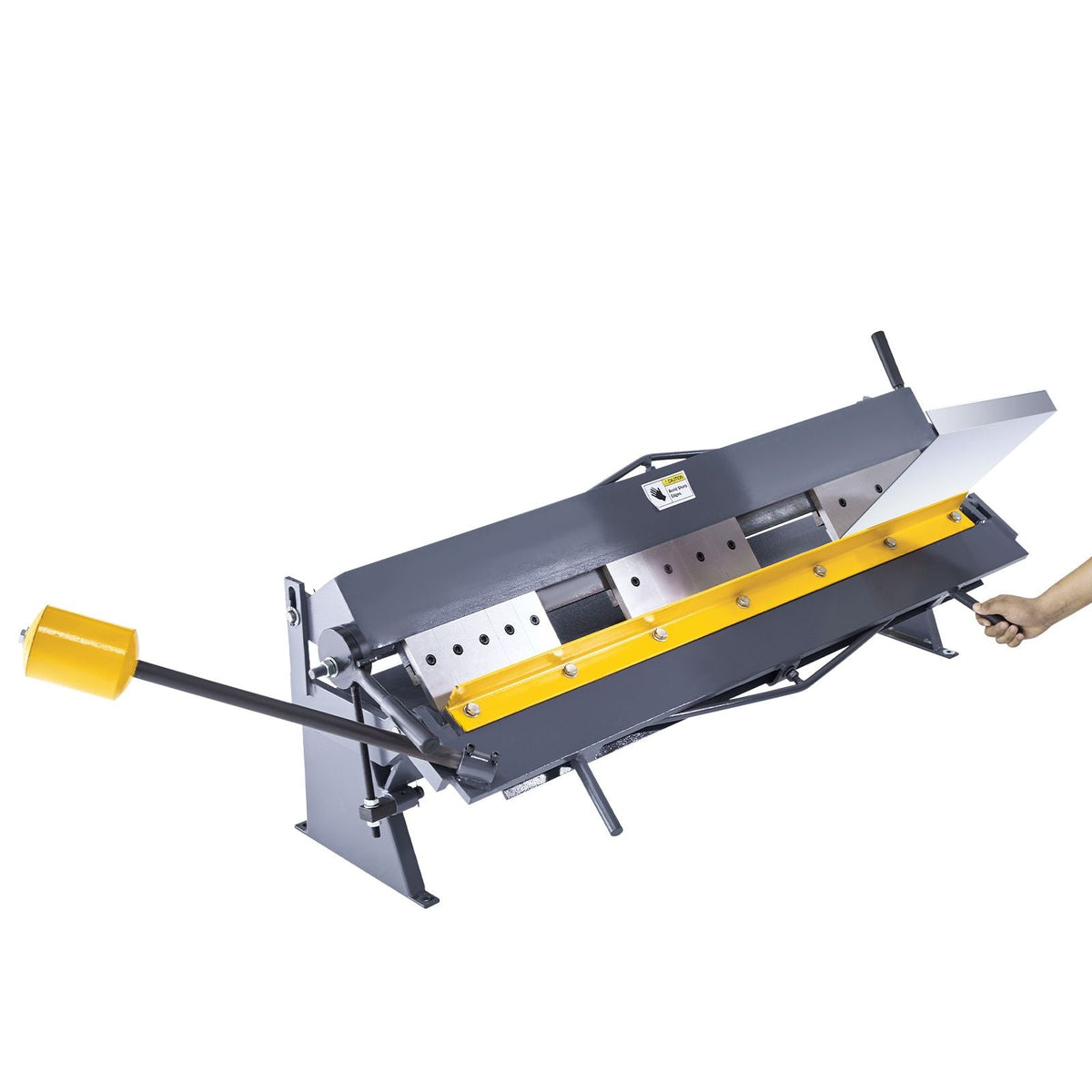 Box and Pan Brake, 48 in Sheet Metal Bending Brake,16-Gauge Mild Steel Capacity, 0-135 Degree Adjustable, Metal Bender Machine with 16 Fingers, Heavy-Duty Aluminum Folder for Precise Bending