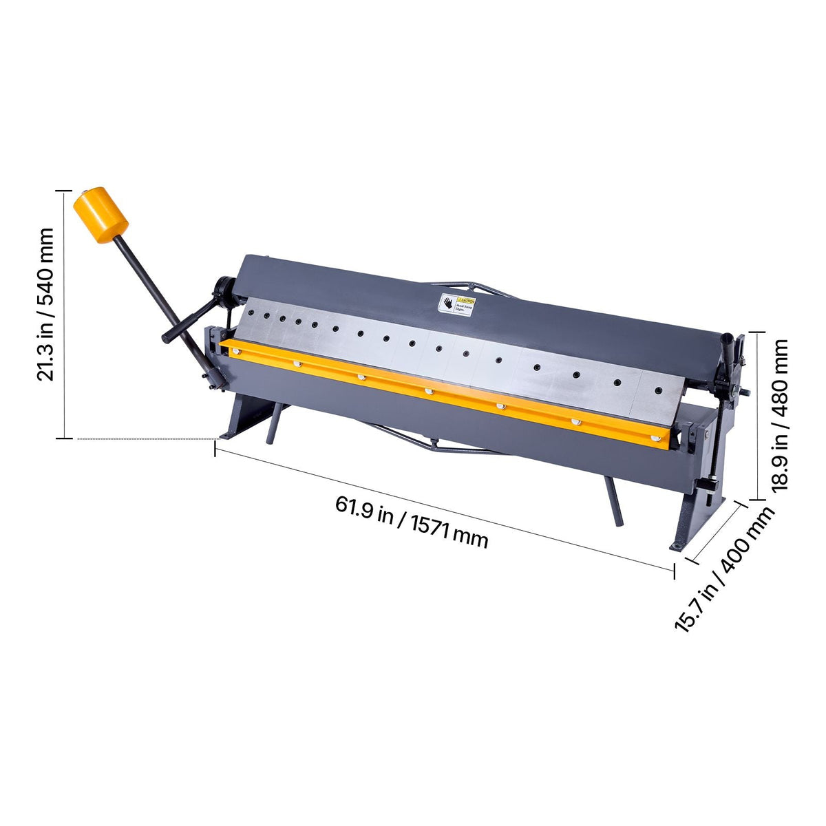 Box and Pan Brake, 50 in Sheet Metal Bending Brake,16-Gauge Mild Steel Capacity, 0-135 Degree Adjustable, Metal Bender Machine with 16 Fingers, Heavy-Duty Aluminum Folder for Precise Bending