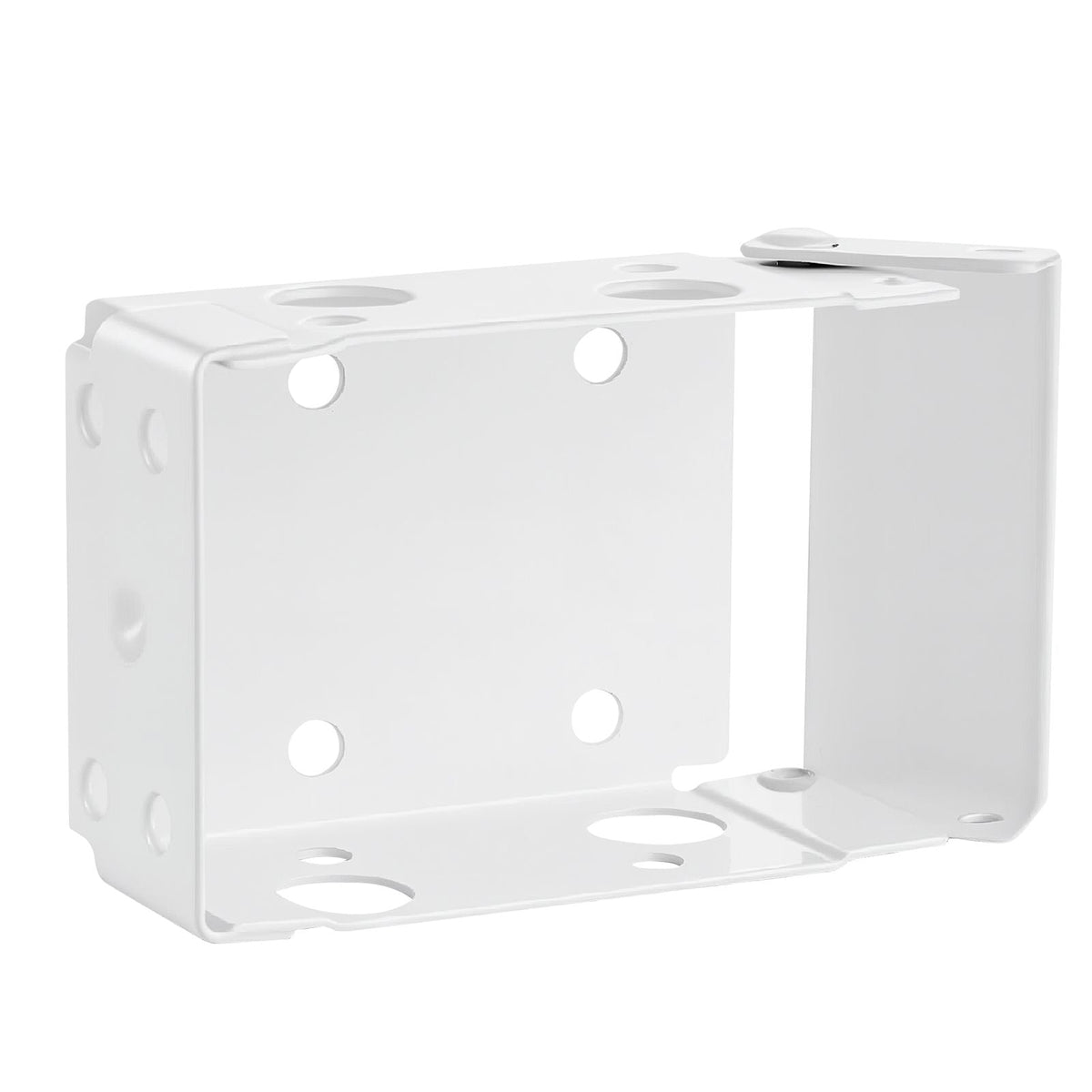 Box Mounting Brackets, 2 Pcs, Box Blind Bracket for Window Blinds, Fit for 1.5 x 2.25 inch Headrails, with Self-Tapping Screws and Expansion Tubes, Sturdy Iron, for Blinds Installation, White