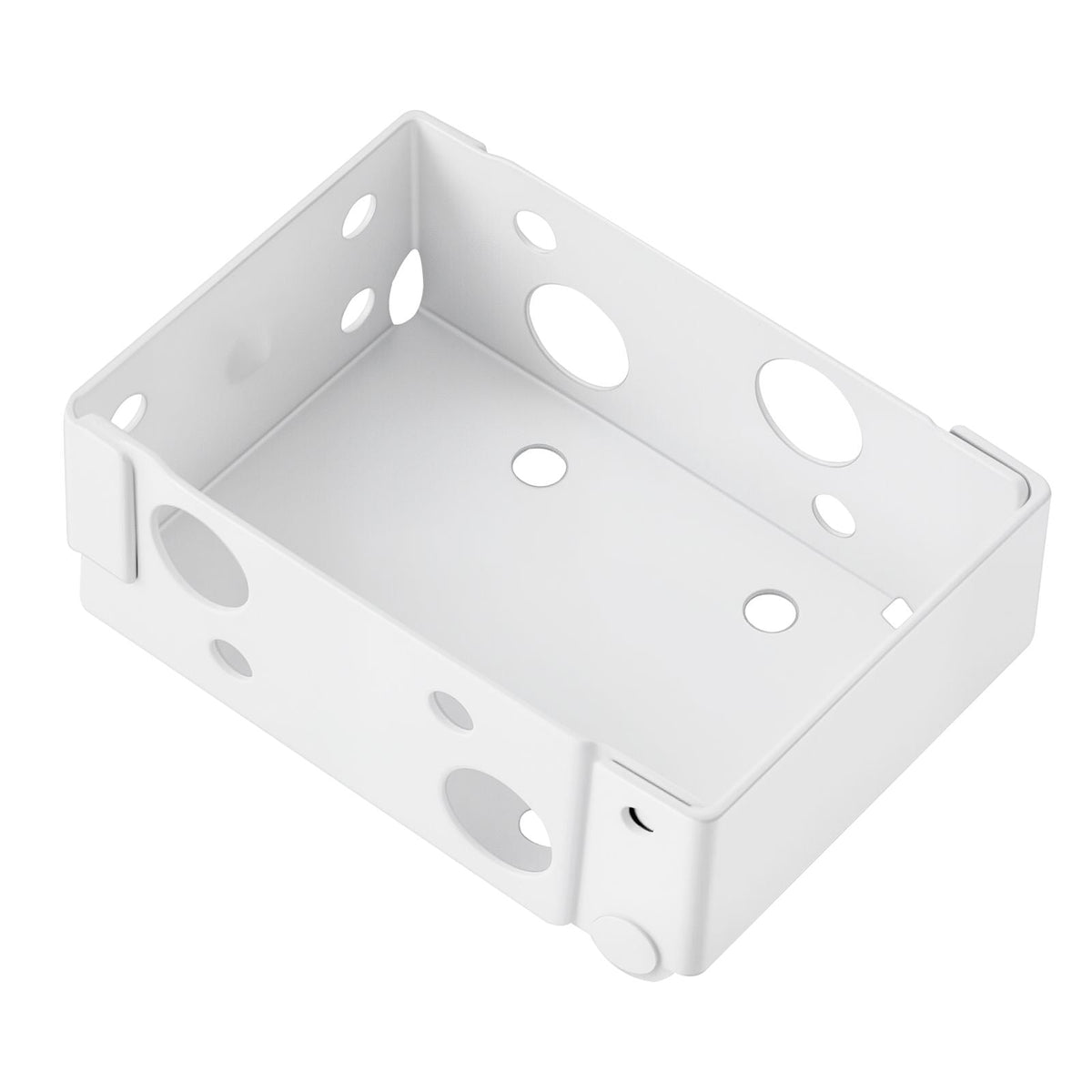 Box Mounting Brackets, 2 Pcs, Box Blind Bracket for Window Blinds, Fit for 1.5 x 2.25 inch Headrails, with Self-Tapping Screws and Expansion Tubes, Sturdy Iron, for Blinds Installation, White