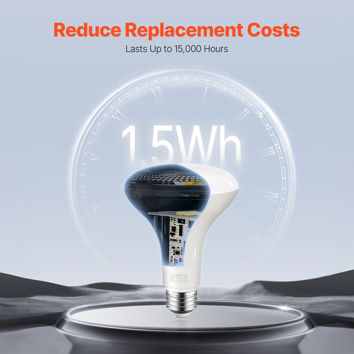 BR30 Flood Light Bulb, 12 Pack LED Indoor Flood Lights, 850 Lumens LED Flood Light Bulbs, E26 Standard Base, 3000K Warm Light, 15,000 Hour Lifetime, Stepless Dimmable Recessed Can Light Bulbs