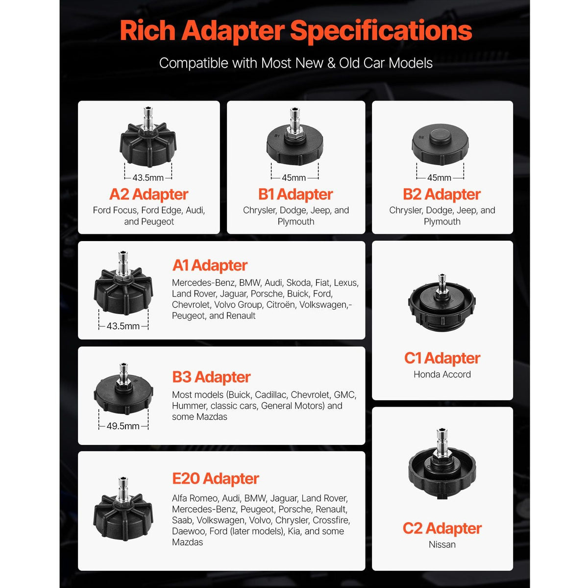 Brake Master Bleeder Kit, 12 Pcs, Professional Brake Bleeder Adapter Set with Complete Kit & Handle, Durable Brake Bleeder Adapter for Brake Fluid Filling Fit for Most New & Old Vehicles