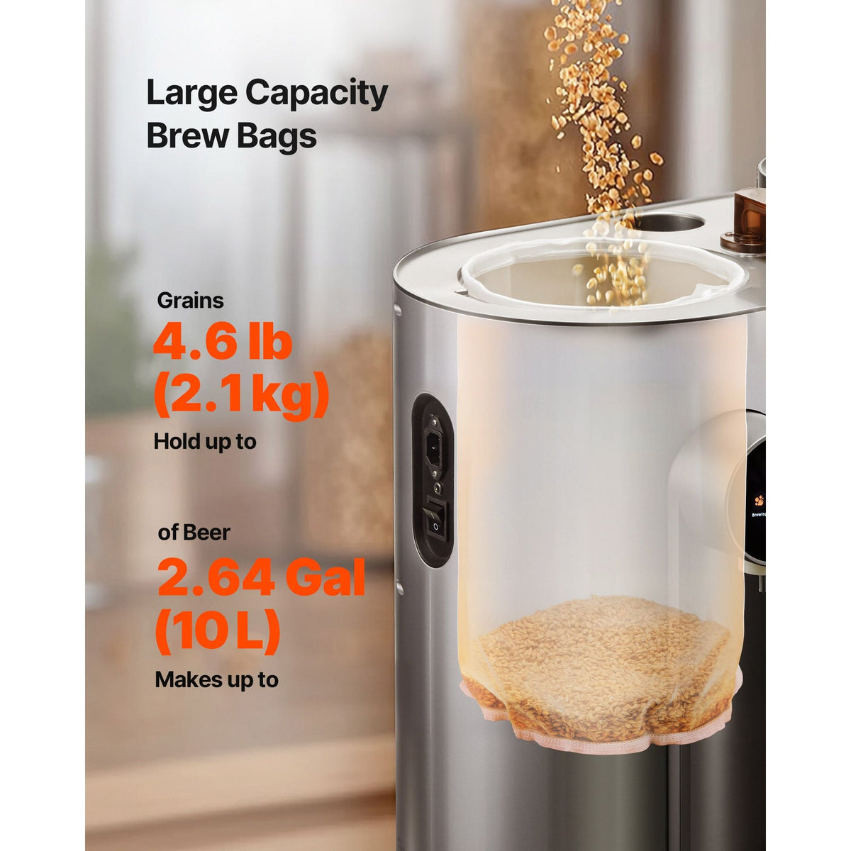 Brew Bags, 2 PCS Food Grade Nylon Material Grain Bag, 10 PCS Natural Cotton-Linen Hop Bag, Easy to Clean, Reusable & Ultra-Fine Mesh Home Brewing Bags, Only for Our Automatic Beer Brewer