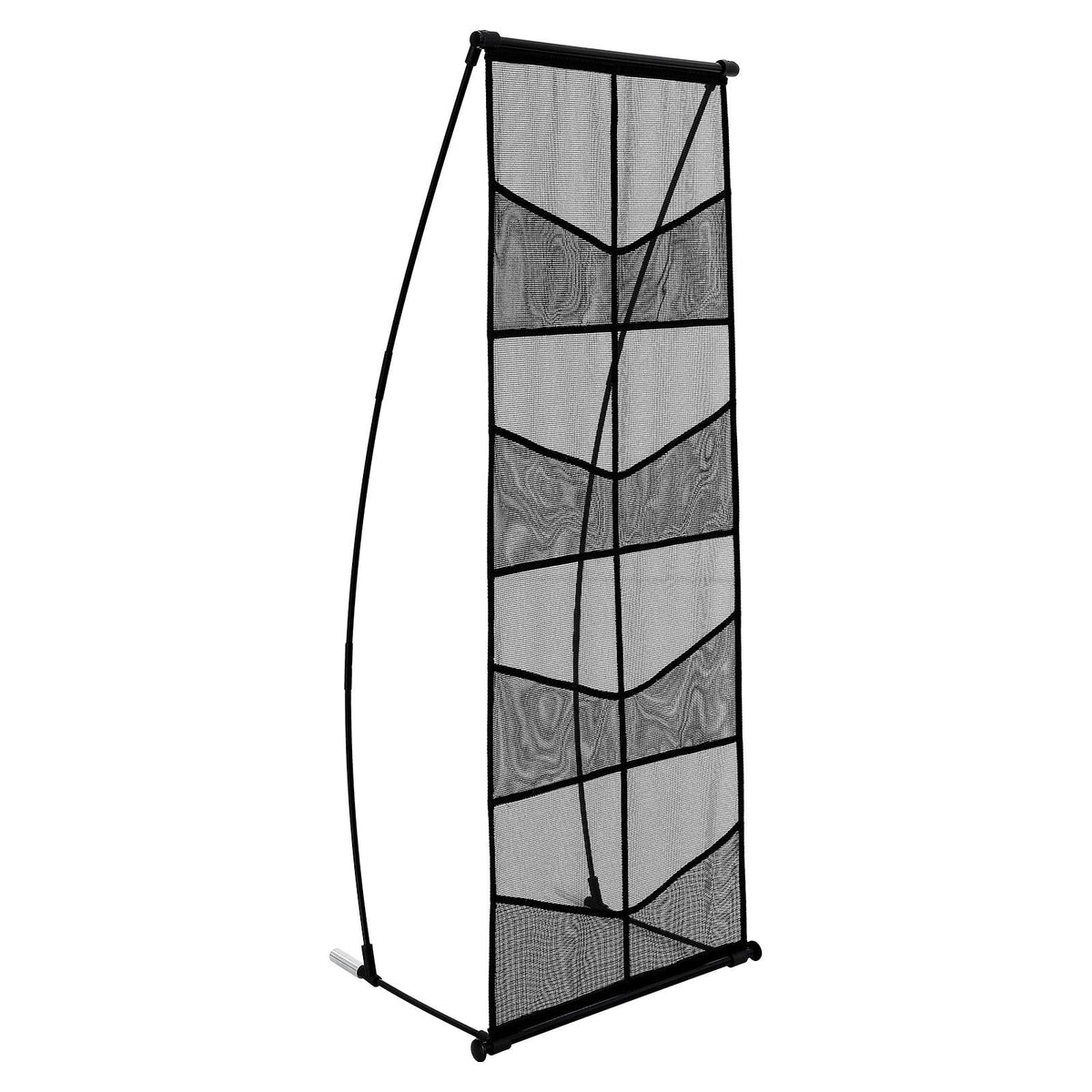 Brochure Display Stand, 4-Tier 8 Pockets Mesh Literature Display Holder, Floor Standing Magazine Newspaper Catalog Rack, Lightweight & Portable with Carrying Bag for Shop Exhibitions Office