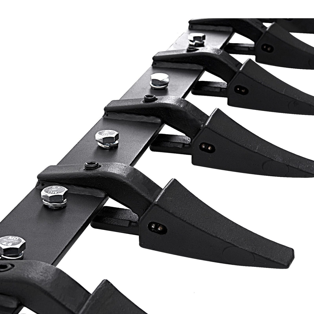 Bucket Tooth Bar, 48'', Heavy Duty Tractor Bucket 6 Teeth Bar for Loader Tractor Skidsteer, 4560 lbs Load-Bearing Capacity Bolt On Design, for Efficient Soil Excavation and Bucket Protection