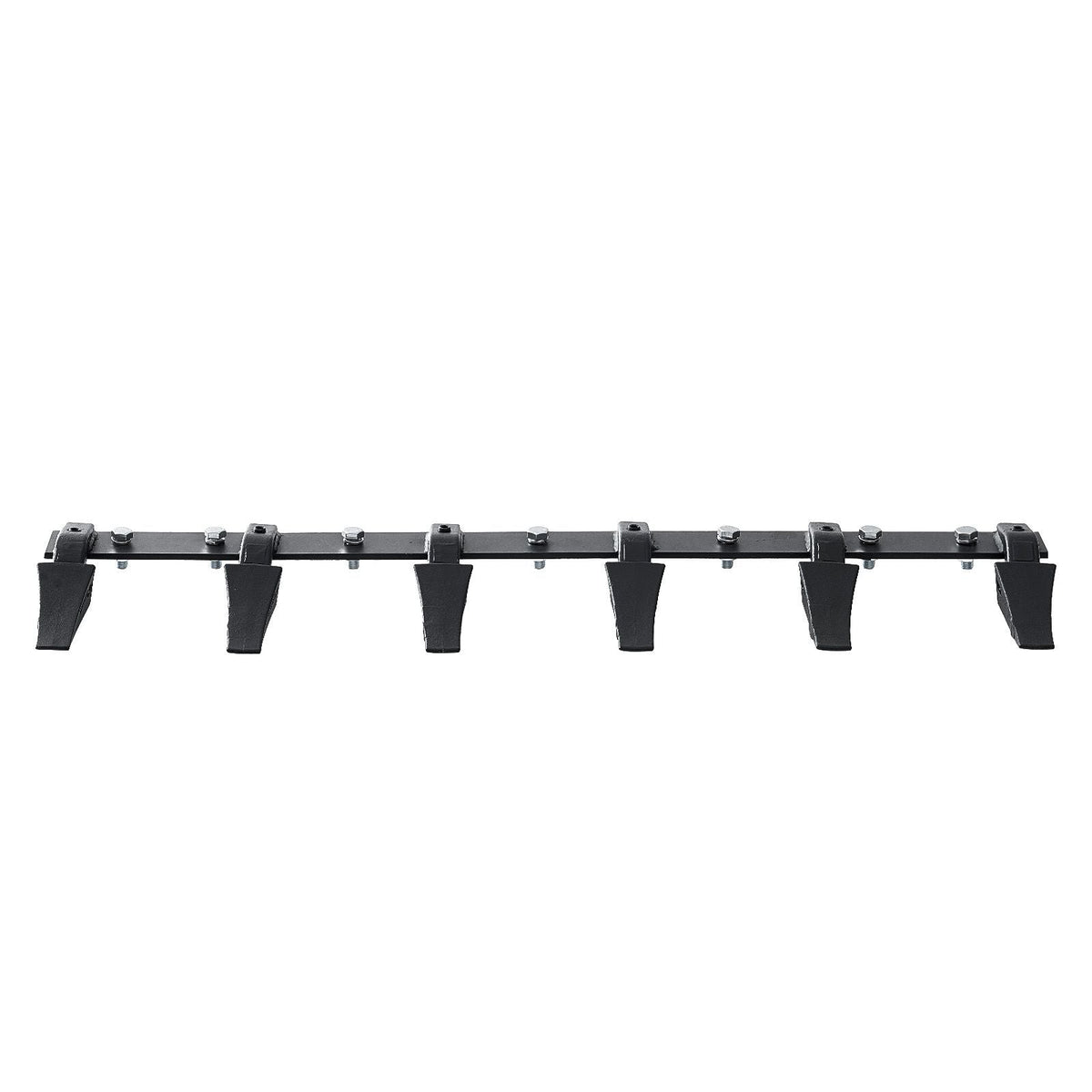 Bucket Tooth Bar, 48'', Heavy Duty Tractor Bucket 6 Teeth Bar for Loader Tractor Skidsteer, 4560 lbs Load-Bearing Capacity Bolt On Design, for Efficient Soil Excavation and Bucket Protection