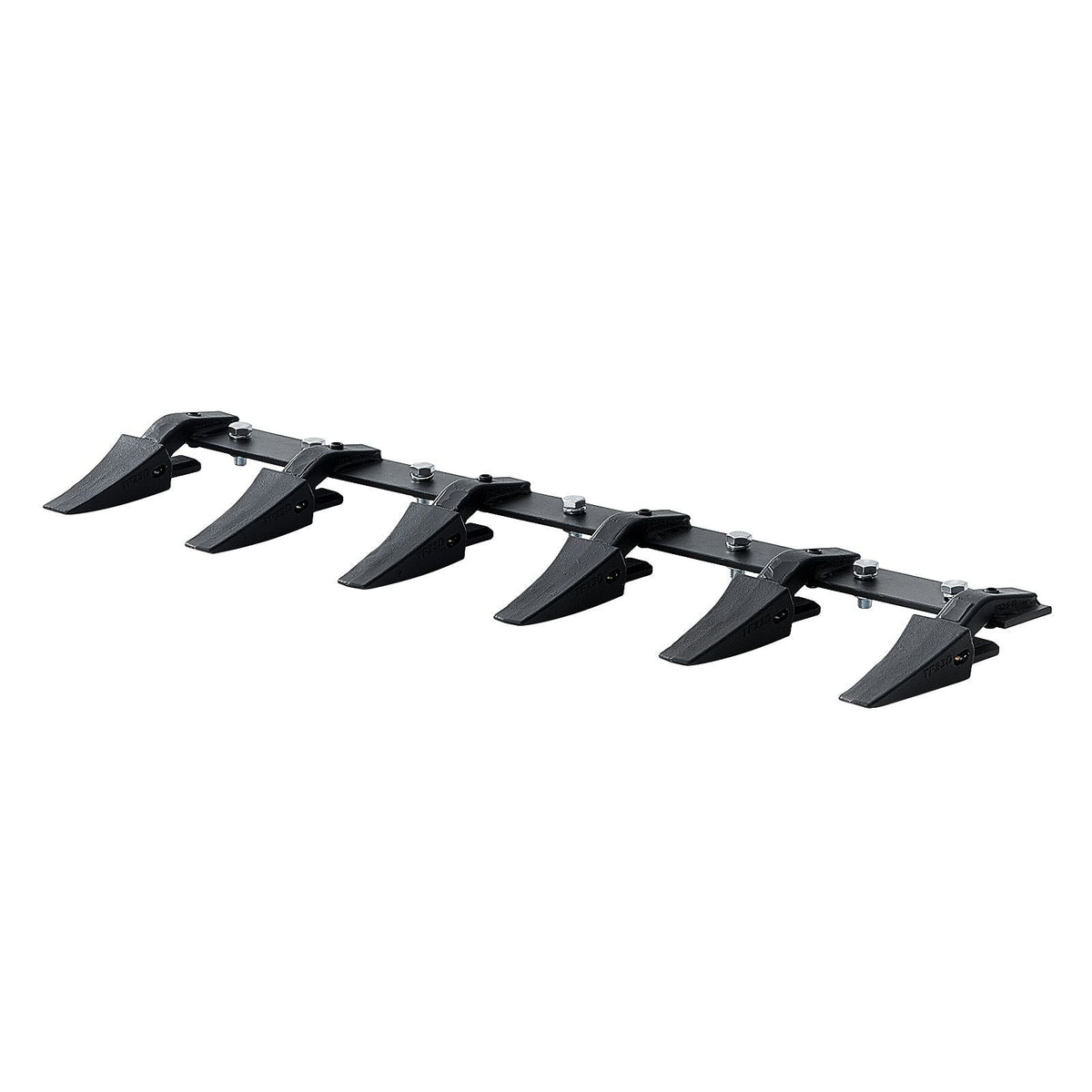 Bucket Tooth Bar, 48'', Heavy Duty Tractor Bucket 6 Teeth Bar for Loader Tractor Skidsteer, 4560 lbs Load-Bearing Capacity Bolt On Design, for Efficient Soil Excavation and Bucket Protection