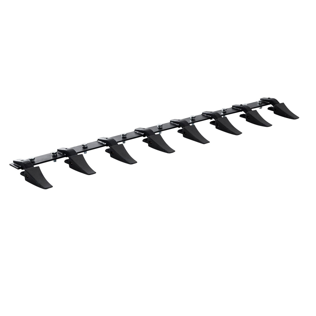 Bucket Tooth Bar, 66'', Heavy Duty Tractor Bucket 8 Teeth Bar for Loader Tractor Skidsteer, 4560 lbs Load-Bearing Capacity Bolt On Design, for Efficient Soil Excavation and Bucket Protection