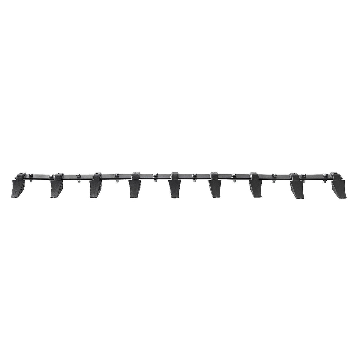 Bucket Tooth Bar, 72'', Heavy Duty Tractor Bucket 9 Teeth Bar for Loader Tractor Skidsteer, 4560 lbs Load-Bearing Capacity Bolt On Design, for Efficient Soil Excavation and Bucket Protection