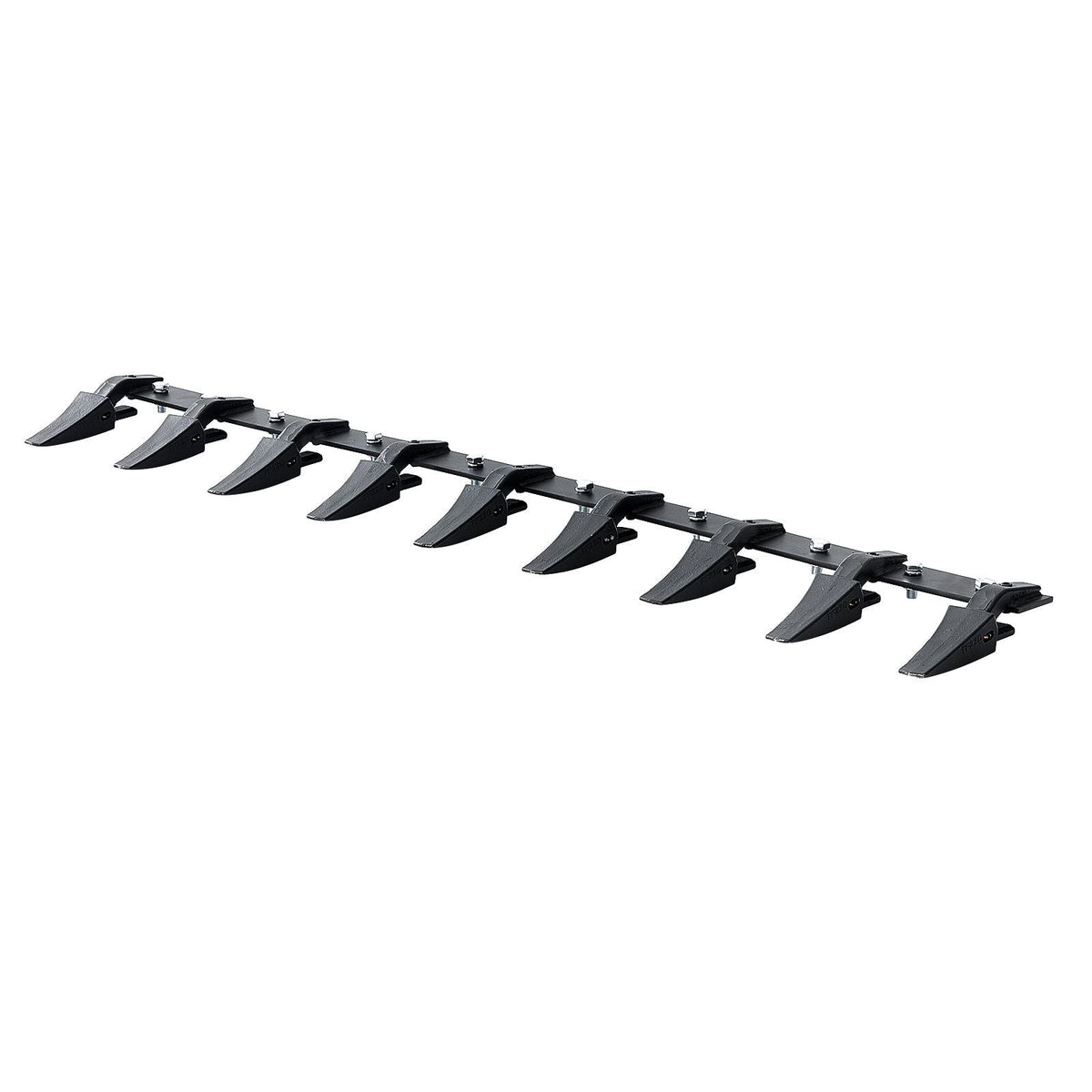 Bucket Tooth Bar, 72'', Heavy Duty Tractor Bucket 9 Teeth Bar for Loader Tractor Skidsteer, 4560 lbs Load-Bearing Capacity Bolt On Design, for Efficient Soil Excavation and Bucket Protection