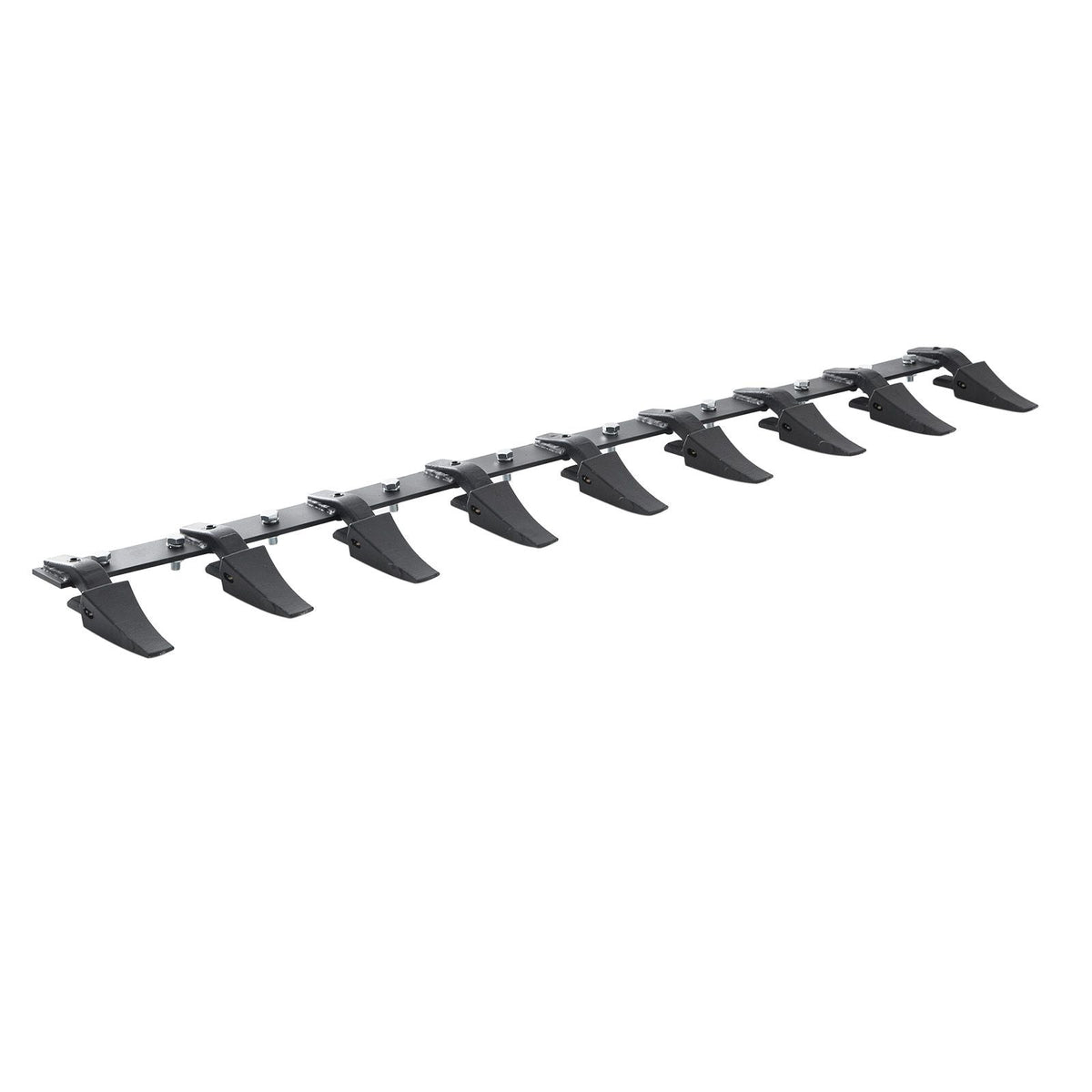 Bucket Tooth Bar, 72'', Heavy Duty Tractor Bucket 9 Teeth Bar for Loader Tractor Skidsteer, 4560 lbs Load-Bearing Capacity Bolt On Design, for Efficient Soil Excavation and Bucket Protection