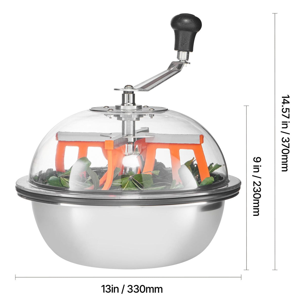 Bud Leaf Bowl Trimmer, 13 in Manual Bud Trimmer, with Sharp Stainless Steel Blades, Visual Cutting, Wet & Dry Hydroponic Cutting Machine, Twisted Spin Cut for Plants Leaves Buds Flowers