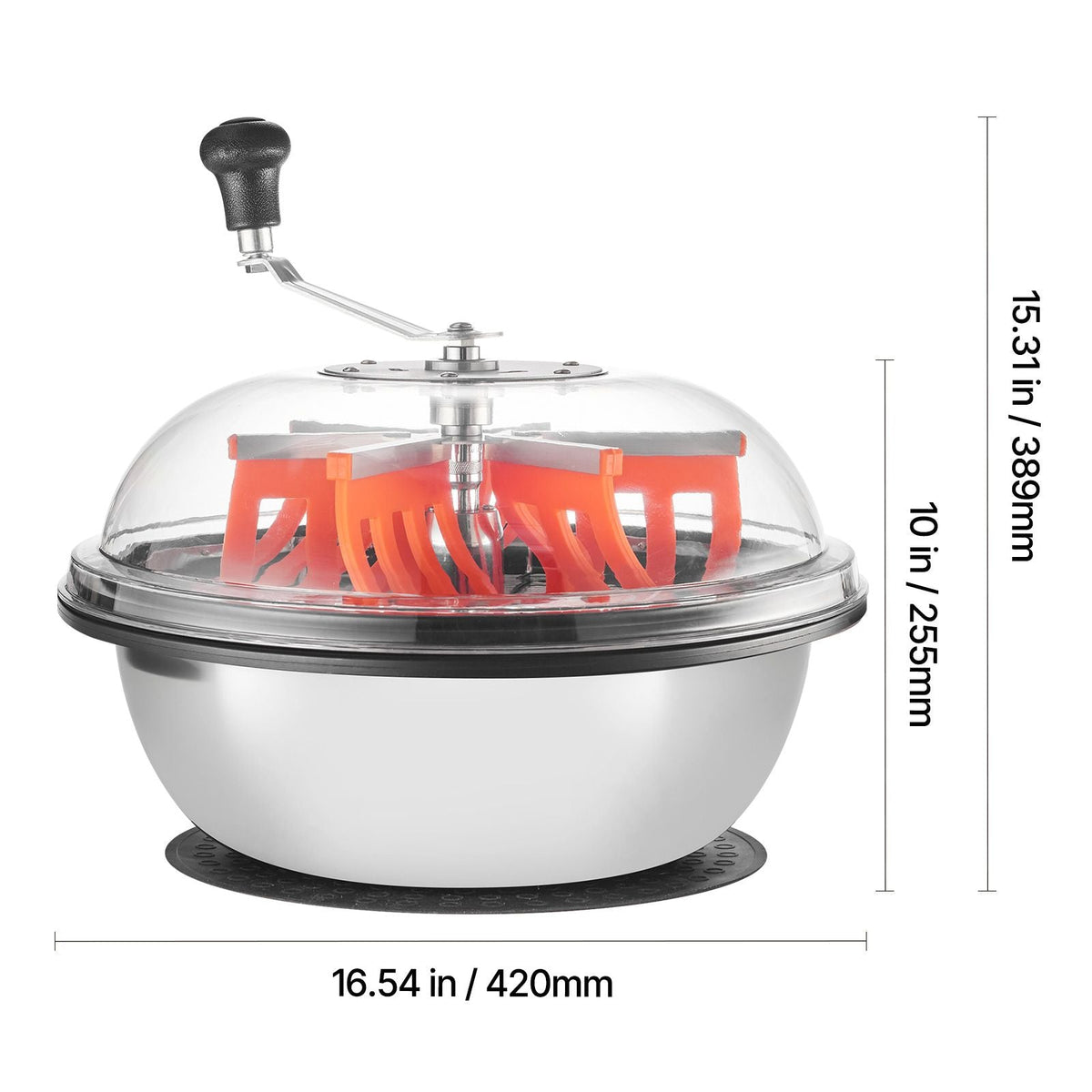 Bud Leaf Bowl Trimmer, 16 in Manual Bud Trimmer, with Sharp Stainless Steel Blades, Visual Cutting, Wet & Dry Hydroponic Cutting Machine, Twisted Spin Cut for Plants Leaves Buds Flowers