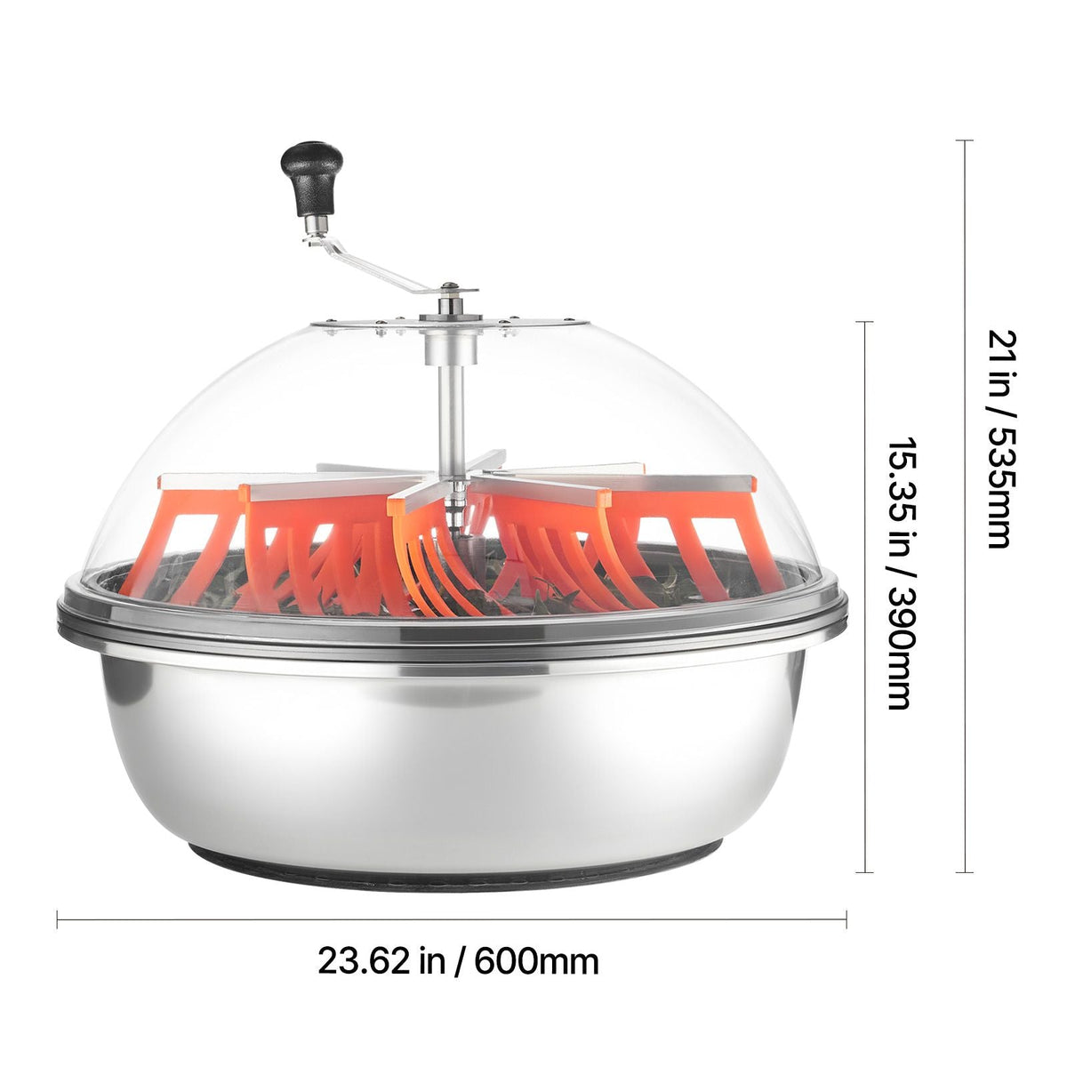 Bud Leaf Bowl Trimmer, 24 in Manual Bud Trimmer, with Sharp Stainless Steel Blades, Visual Cutting, Wet & Dry Hydroponic Cutting Machine, Twisted Spin Cut for Plants Leaves Buds Flowers