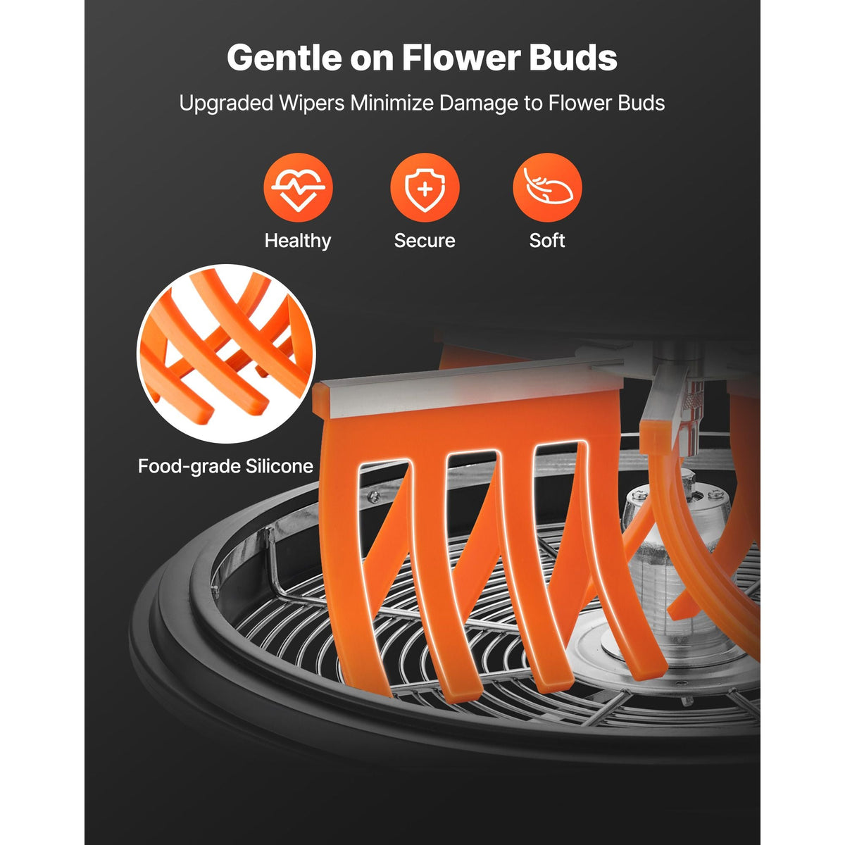 Bud Leaf Bowl Trimmer, 24 in Manual Bud Trimmer, with Sharp Stainless Steel Blades, Visual Cutting, Wet & Dry Hydroponic Cutting Machine, Twisted Spin Cut for Plants Leaves Buds Flowers