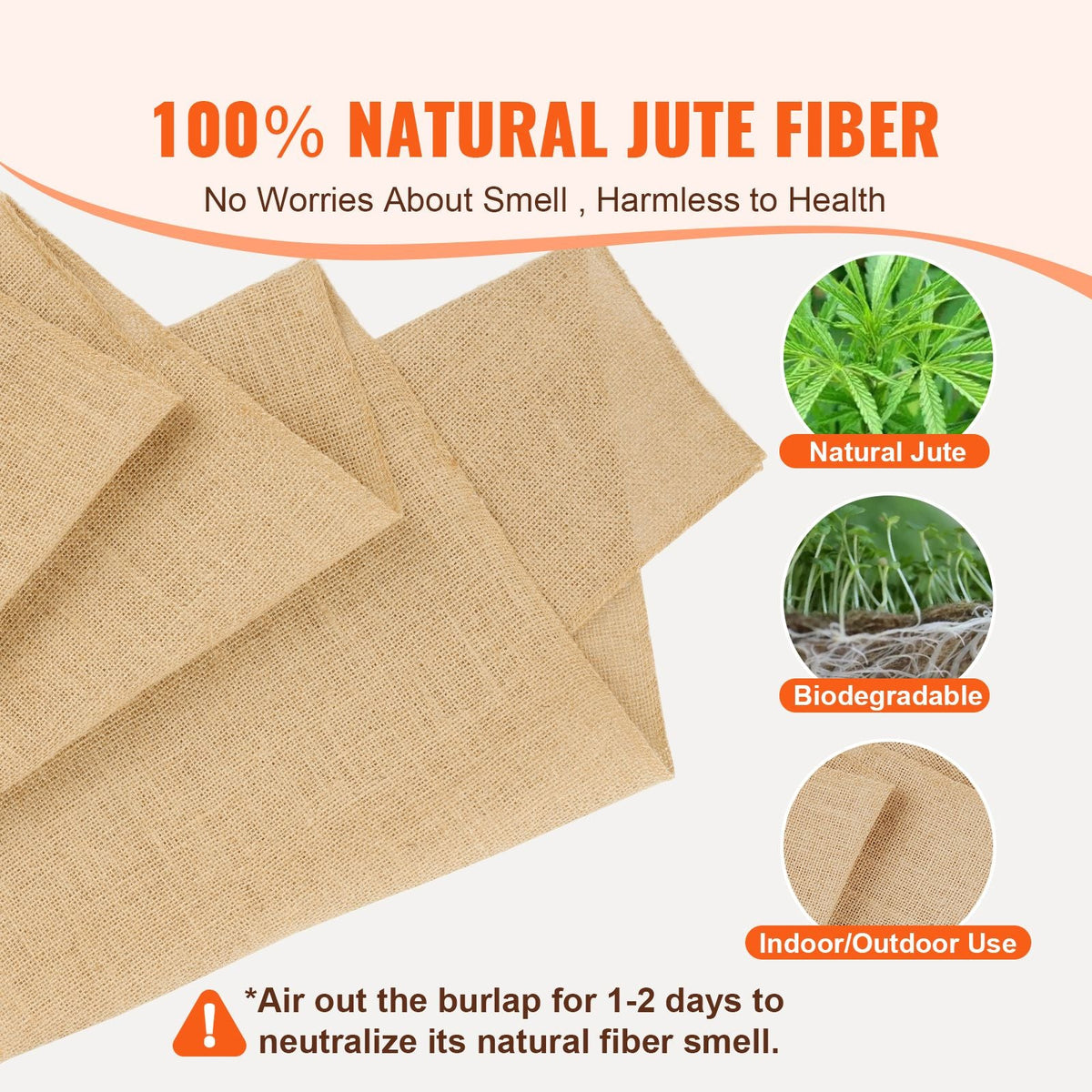Burlap Fabric Roll, 14 in x 30 ft & 50 x 50 High Density Wide Natural Burlap Fabric Rolls, Jute Fabric Burlap Tree Wrap Roll, for Decor, Crafts, Wedding, Gardening, Plant & Tree Winter Covering