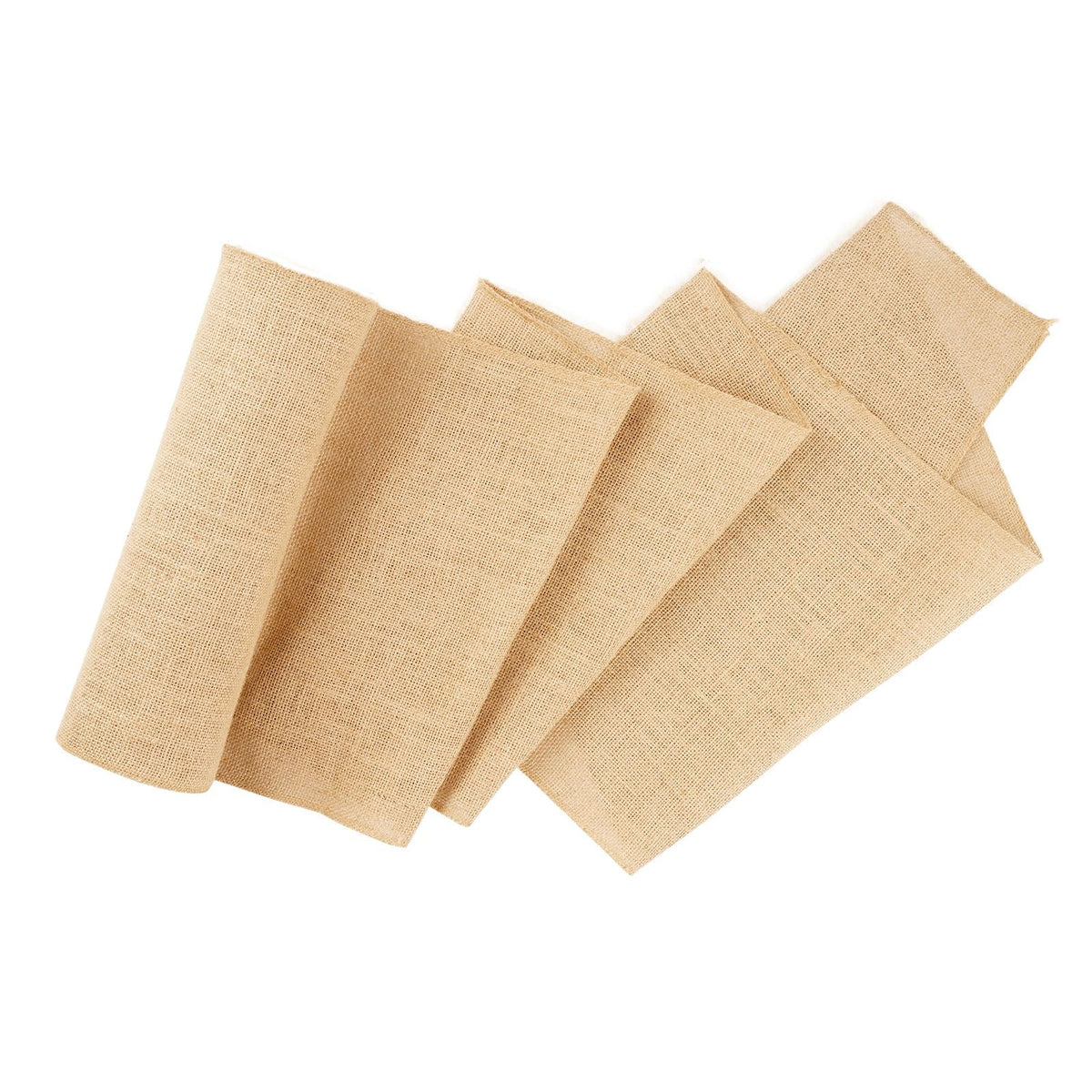 Burlap Fabric Roll, 14' x 150 ft & 50 x 50 High Density Wide Natural Burlap Fabric Rolls, Jute Fabric Burlap Tree Wrap Roll, for Decor, Crafts, Wedding, Gardening, Plant & Tree Winter Covering