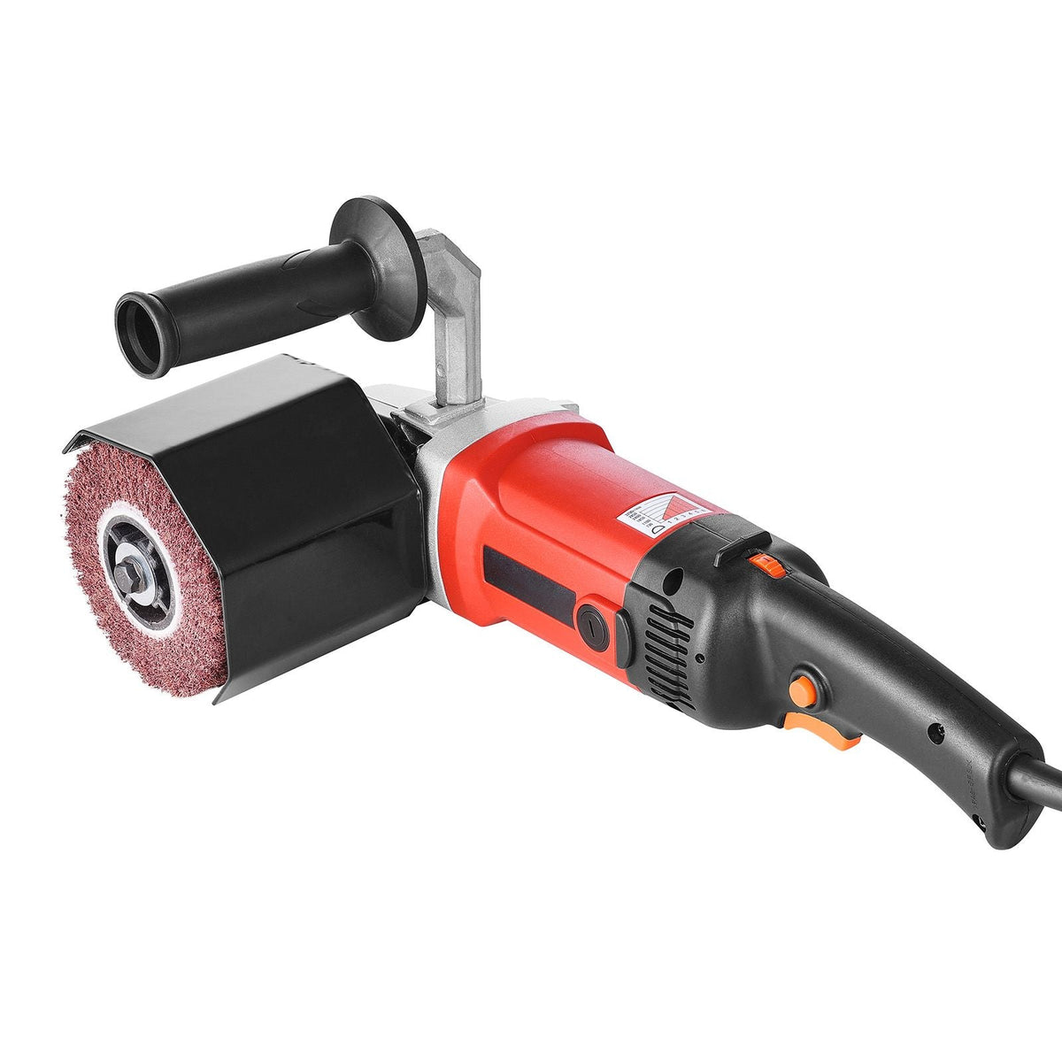 Burnishing Polishing Machine, 1200W 6 Variable Speed Surface Conditioning Tool, Handheld Electric Metal Burnishing Machine with 4 Fiber Polishing Wheels for Stainless Steel, Non-Ferrous Metals