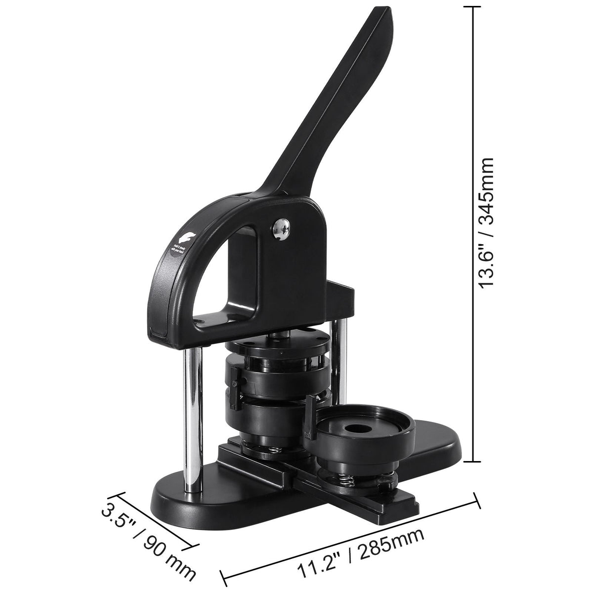 Button Maker, 1/1.25/2.28 inch(25/32/58mm) 3-IN-1 Pin Maker, with 300pcs Button Parts, Button Maker Machine with Panda Magic Book, Ergonomic Arc Handle Punch Press Kit, For Children DIY Gifts