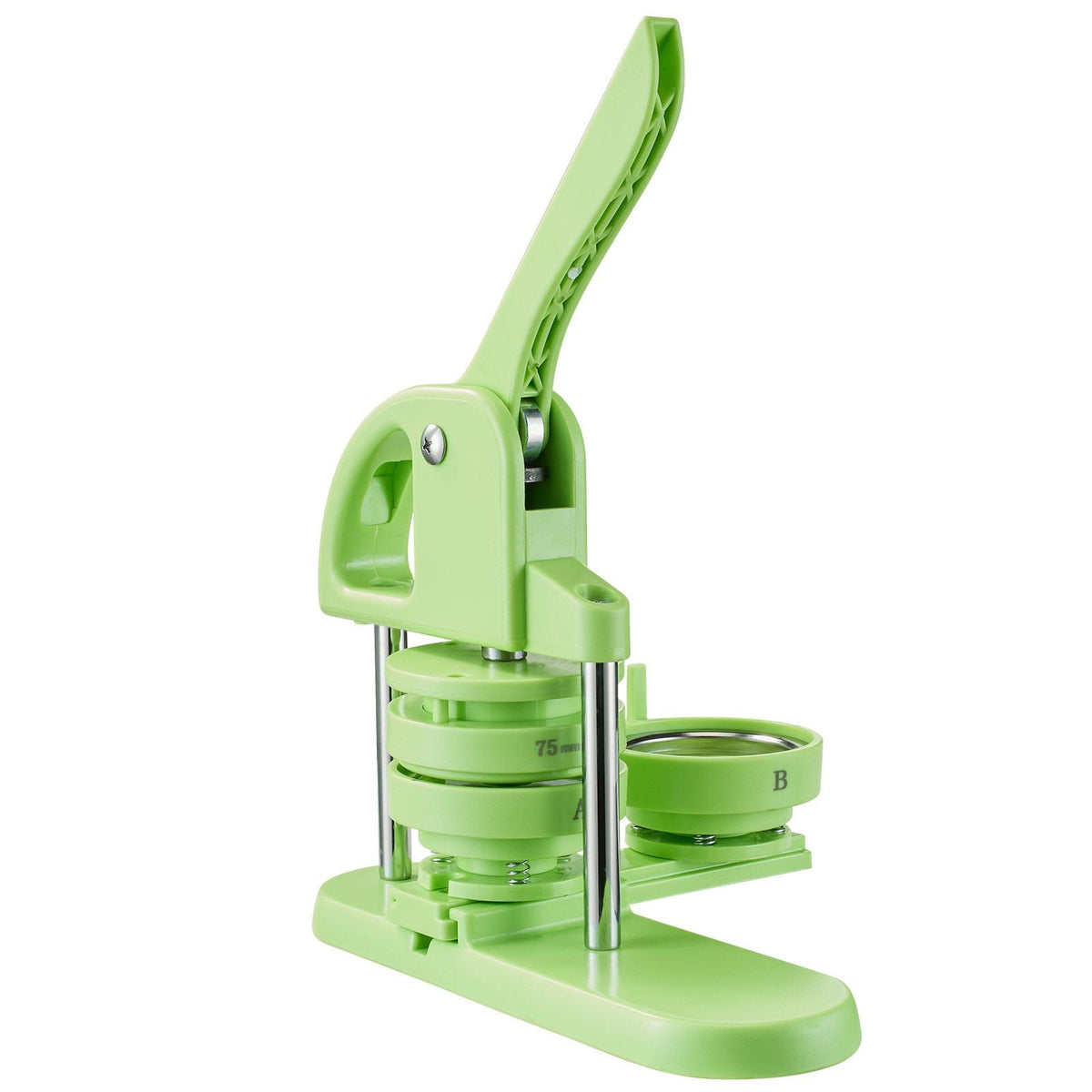 Button Maker Machine, 2.28/2.95 inch 2-in-1, Plastic Pin Maker with 200 pcs Button Parts, Circle Cutter and Magic Book, Reinforced Ergonomic Handle, for DIY Badges, Personalized Pins, Green