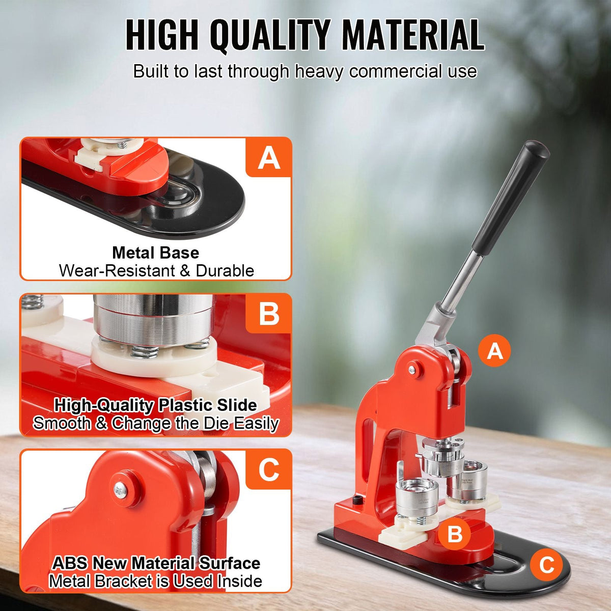 Button Maker Machine, 25mm (1 inch) Badge Punch Press Kit, Children DIY Gifts Pin Maker, Button Making Supplies with 500pcs Button Parts & Circle Cutter & Magic Book