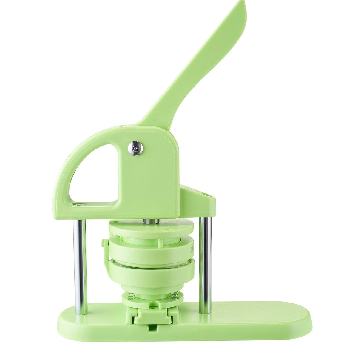Button Maker Machine, 2.95 in, Plastic Pin Maker with 100pcs Button Parts, Circle Cutter and Magic Book, Reinforced Ergonomic Handle, for DIY Badges, Personalized Pins and Key Chains, Green