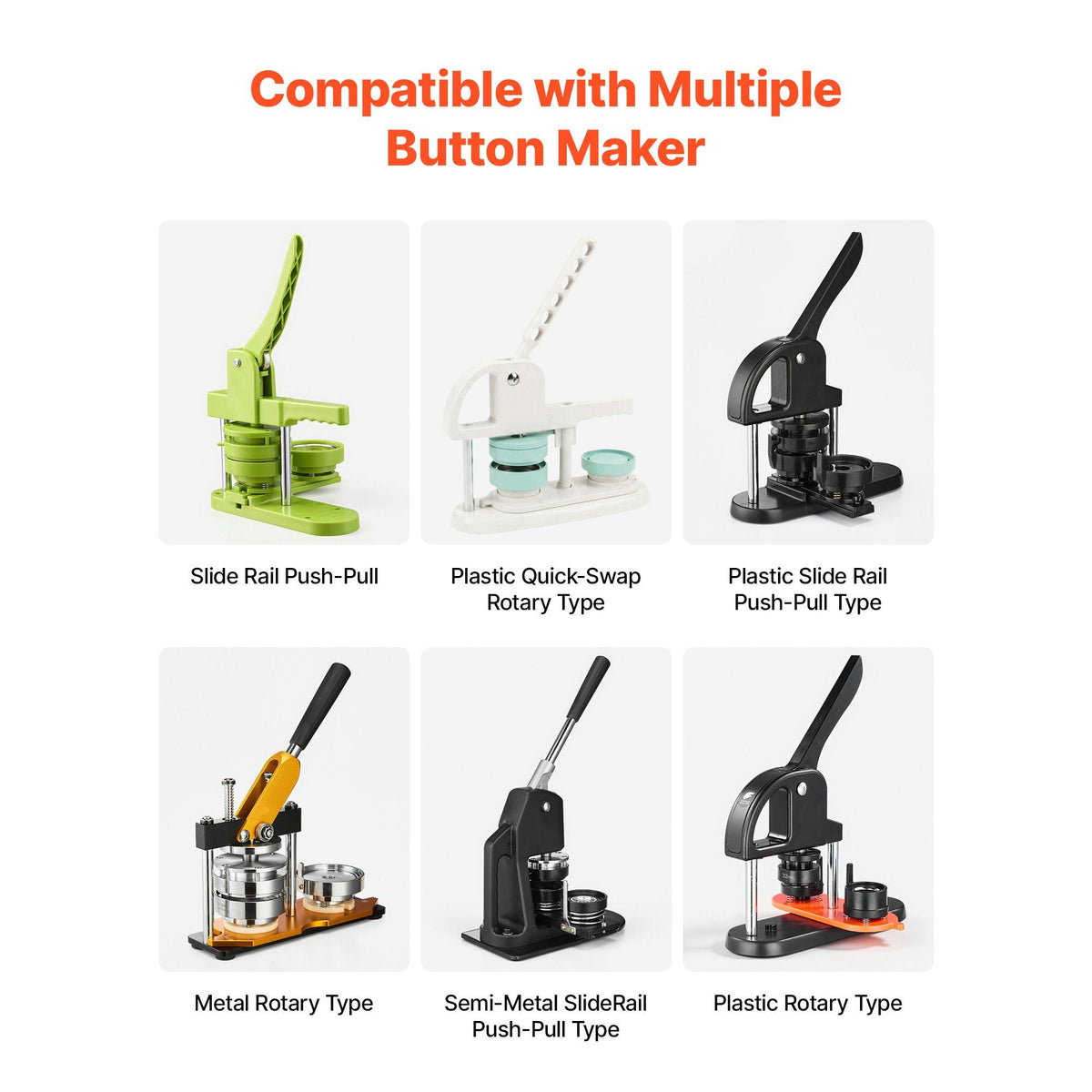 Button Maker Supplies 100 Sets 2.95 in / 75 mm Pin Back Button Parts, with Metal Backs, Metal Shells, Clear Mylar Films, and Blank Circle Papers, for Home DIY, School Events, and Custom Studio