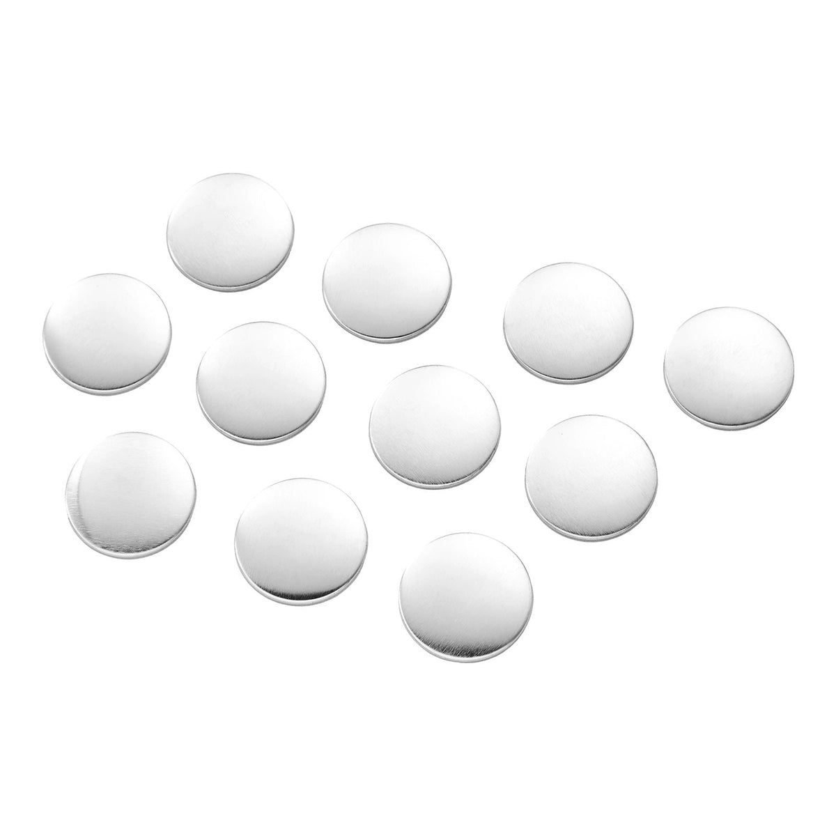 Button Maker Supplies 50 Sets 0.98 in / 25 mm Refrigerator Magnets, Button Parts with Magnetic Backs, Metal Shells, Clear Mylar Films, and Blank Circle Papers, for Home DIY and Kitchen Decor