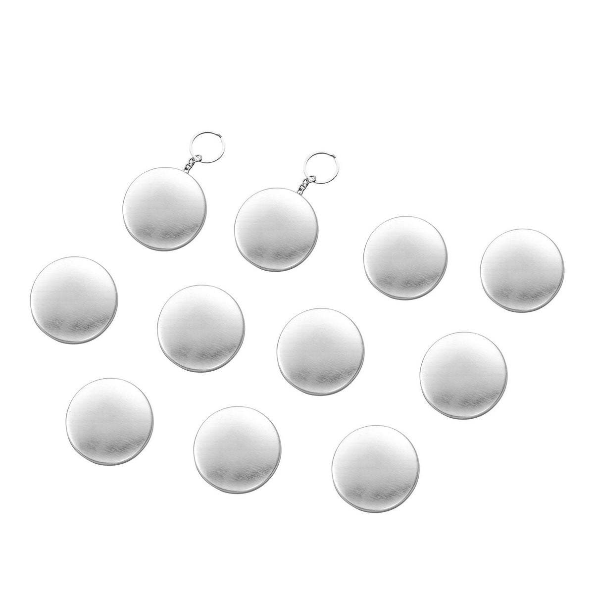 Button Maker Supplies 50 Sets 2.28 in / 58 mm Refrigerator Magnets, Bottle Openers, and Keychains Button Parts with Backs, Shells, Clear Mylar Films, and Blank Circle Papers, for Home DIY