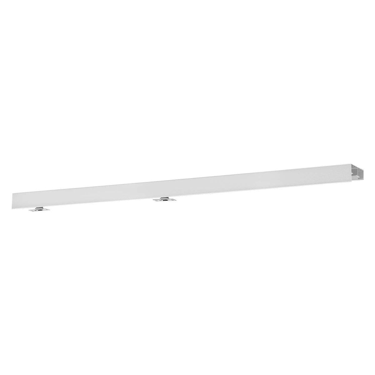 Bypass Sliding Door Hardware Kit, 4 ft Aluminum Alloy Dual-Track Bypass Door Hardware, Smooth and Quiet Sliding, Easy to Install, for 1" to 1 3/4" Thickness 24" Width 2 Door System, for Closet