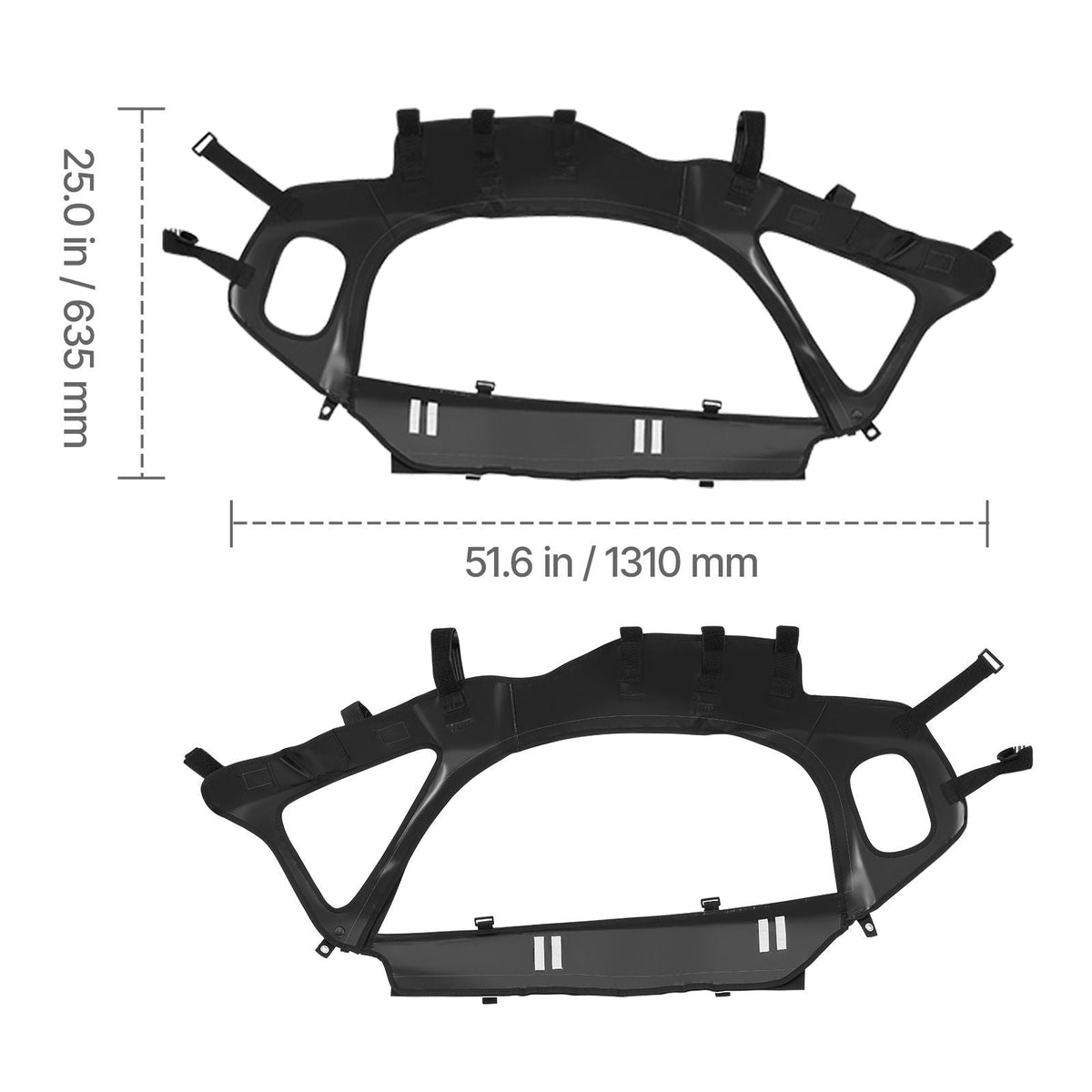 Cab Enclosure Upper Doors, Compatible with Can-Am Maverick X3 2-Seater 2017-2025, Soft Upper Doors, Windproof Upgraded Zipper UTV Soft Side Window Kit, Work with Side Mirrors and Windshields