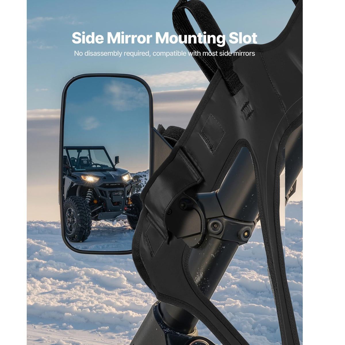Cab Enclosure Upper Doors, Compatible with Can-Am Maverick X3 2-Seater 2017-2025, Soft Upper Doors, Windproof Upgraded Zipper UTV Soft Side Window Kit, Work with Side Mirrors and Windshields
