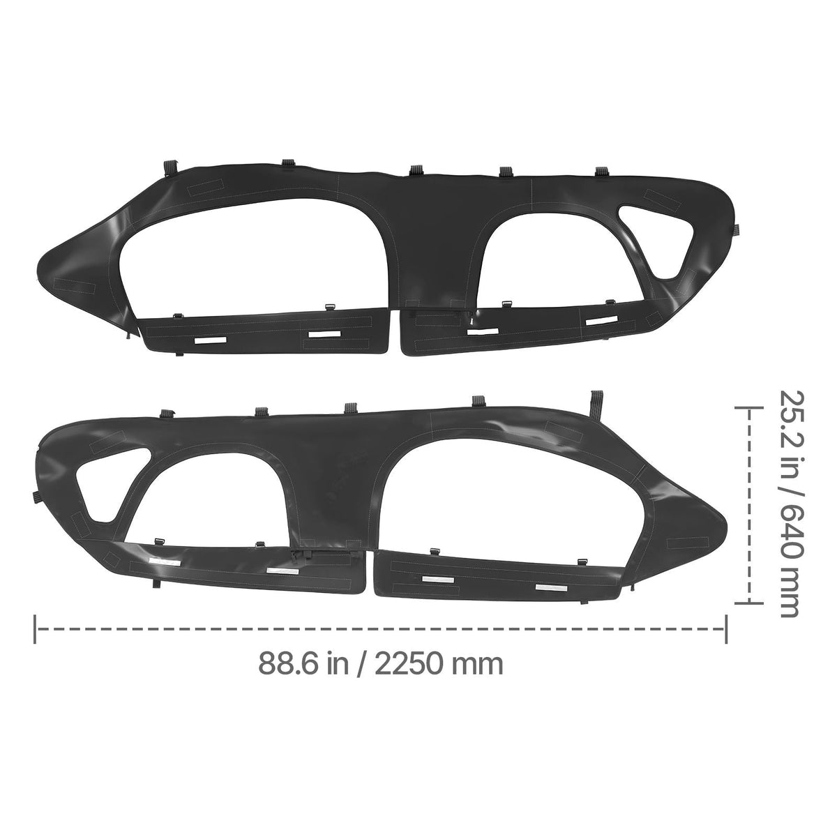 Cab Enclosure Upper Doors, Compatible with Can-Am Maverick X3 MAX 4-Seater 2017-2024, Soft Upper Doors, Windproof Upgraded Zipper UTV Soft Side Window Kit, Work with Roof and Partial Windshields
