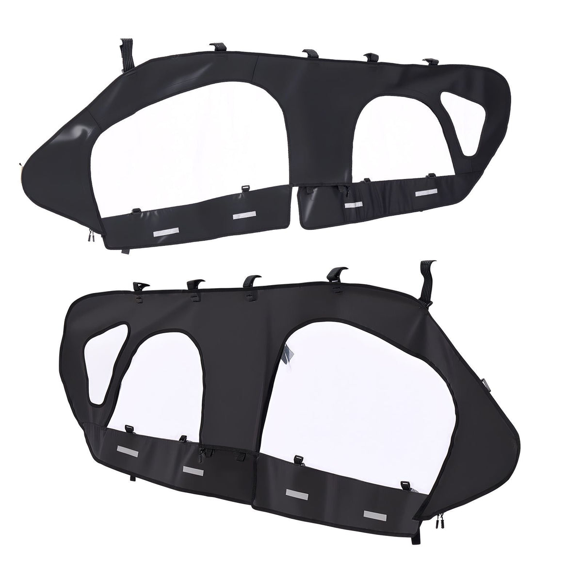 Cab Enclosure Upper Doors, Compatible with Can-Am Maverick X3 MAX 4-Seater 2017-2024, Soft Upper Doors, Windproof Upgraded Zipper UTV Soft Side Window Kit, Work with Roof and Partial Windshields