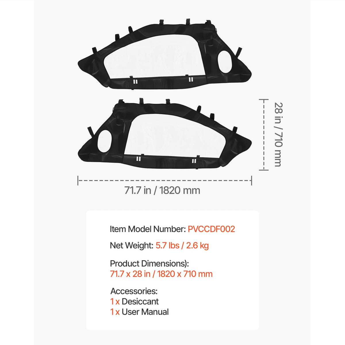 Cab Enclosure Upper Doors, Compatible with Polaris RZR PRO XP/Turbo R 2020-2024, Soft Upper Doors, Windproof Upgraded Zipper UTV Soft Side Window Kit, Work with Side Mirrors and Windshields