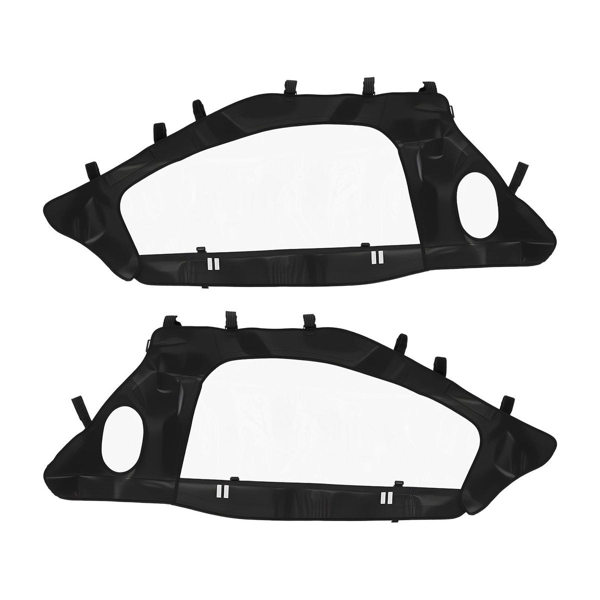 Cab Enclosure Upper Doors, Compatible with Polaris RZR PRO XP/Turbo R 2020-2024, Soft Upper Doors, Windproof Upgraded Zipper UTV Soft Side Window Kit, Work with Side Mirrors and Windshields