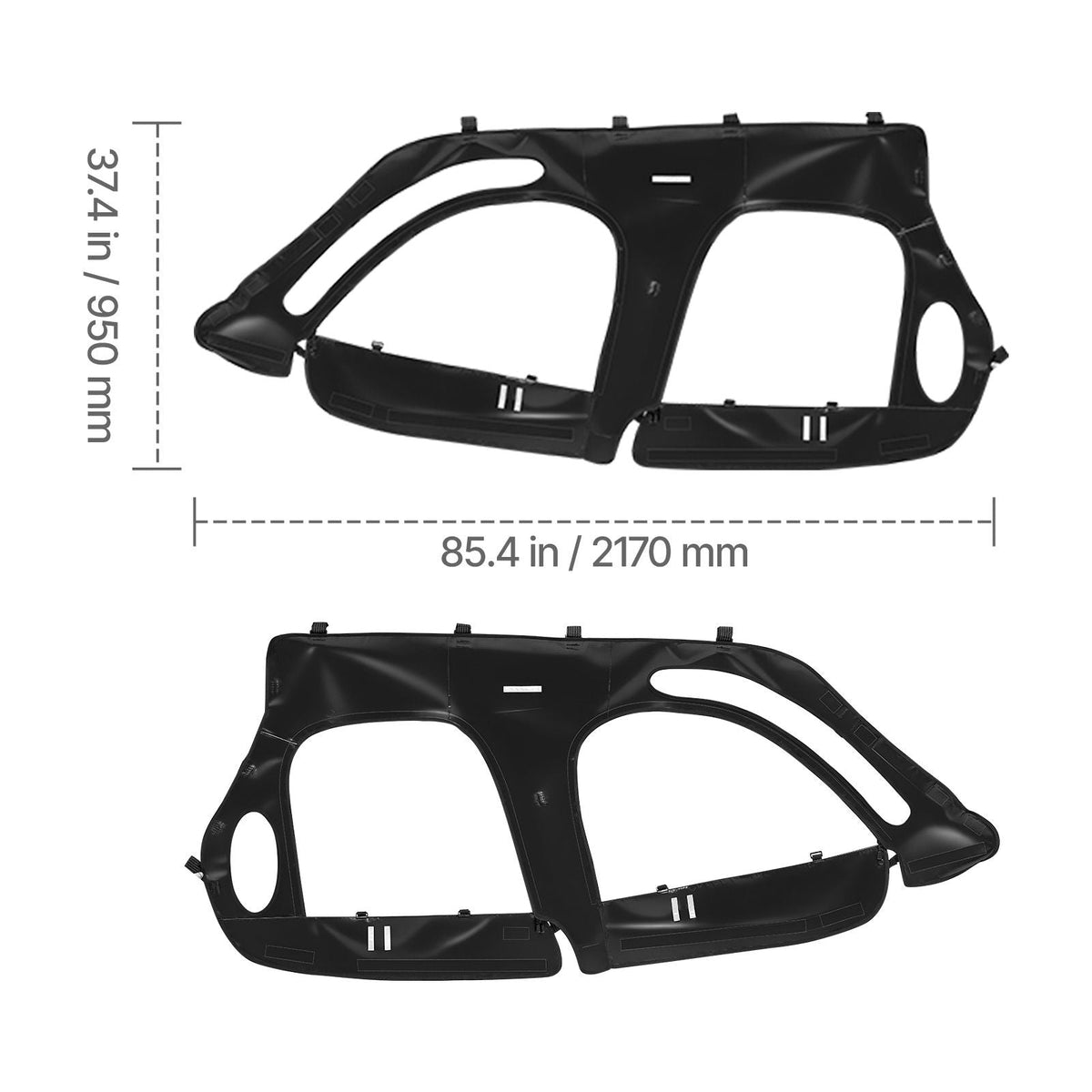 Cab Enclosure Upper Doors, Compatible with Polaris RZR XP4 1000/Turbo 2014-2023, Soft Upper Doors, Windproof Upgraded Zipper UTV Soft Side Window Kit, Work with Side Mirrors and Windshields