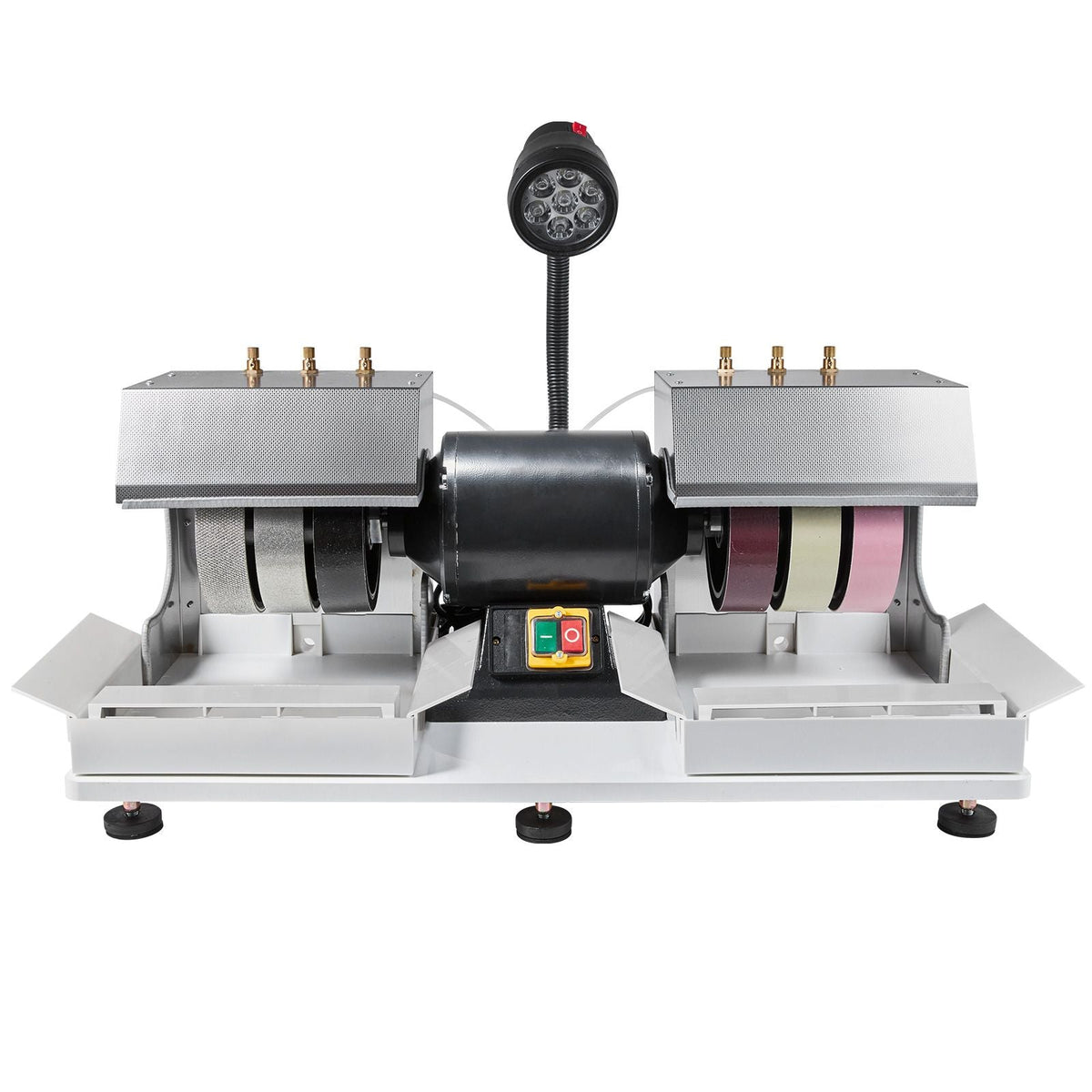 Cabbing Machine, 6" 1/4HP 1800rpm Efficient, Lapidary Rock Grinder Polisher With Lamp & Water Pump, Gem Faceting Machine, Rock Grinding Machine for Gem Jade Stone, Create Cabochons for Necklaces
