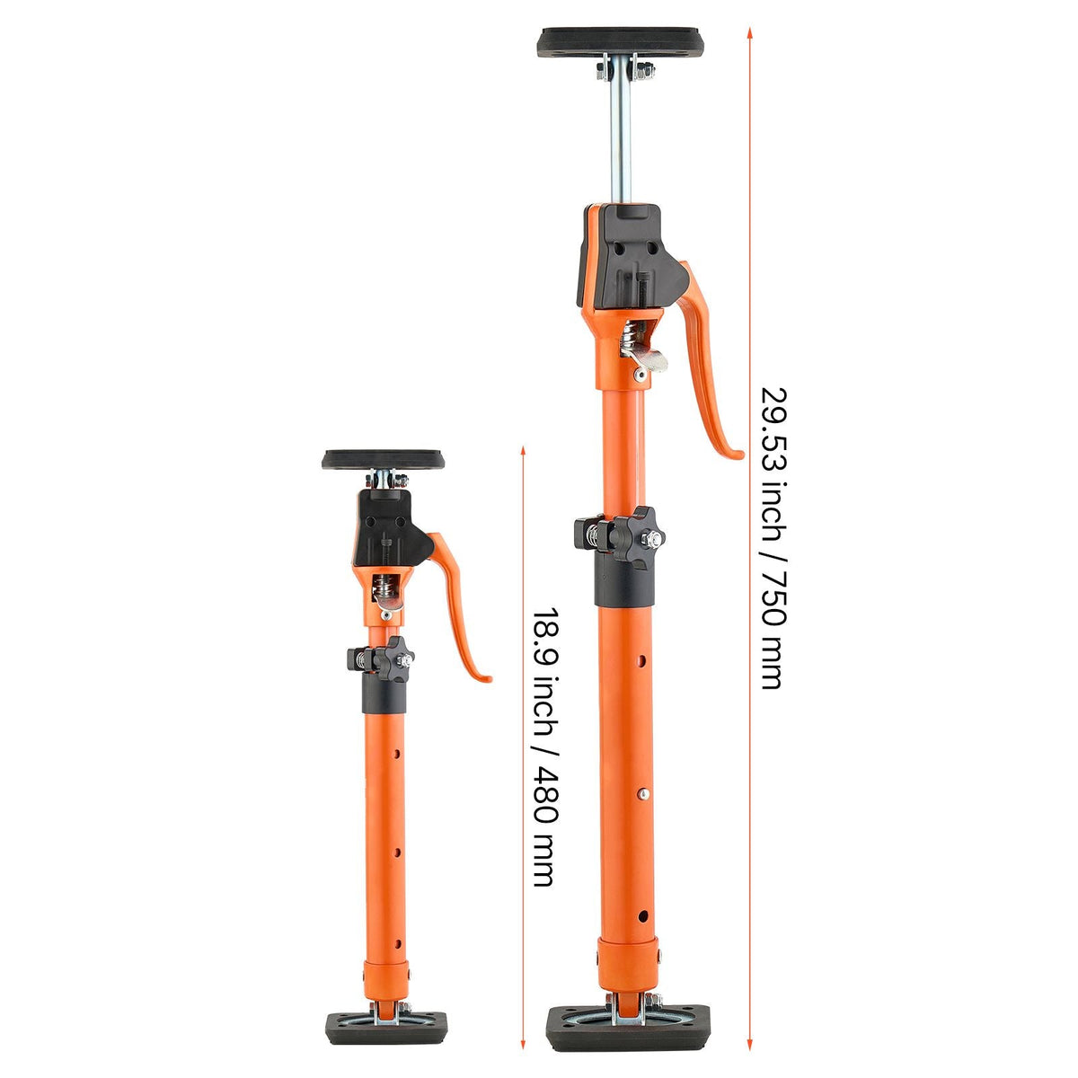 Cabinet Jack Support Pole, 2-Pack, 18.9-29.5 Inch Steel Telescopic Quick Support Rod, Adjustable 3rd Hand System up to 220 lbs Capacity for Installing Cabinets, Lifting Drywall, Cargo Bars
