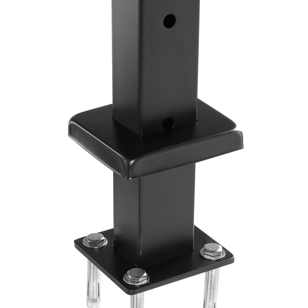 Cable Railing Post, 36x1x2 Inch Level Deck Stair Posts, 1-Pack Stainless Steel Cable Handrail Post, Pre-Drilled Pickets with Mounting Bracket Stair Railing Kit, Black, 1JZLGZXHS914LZA6X001V0