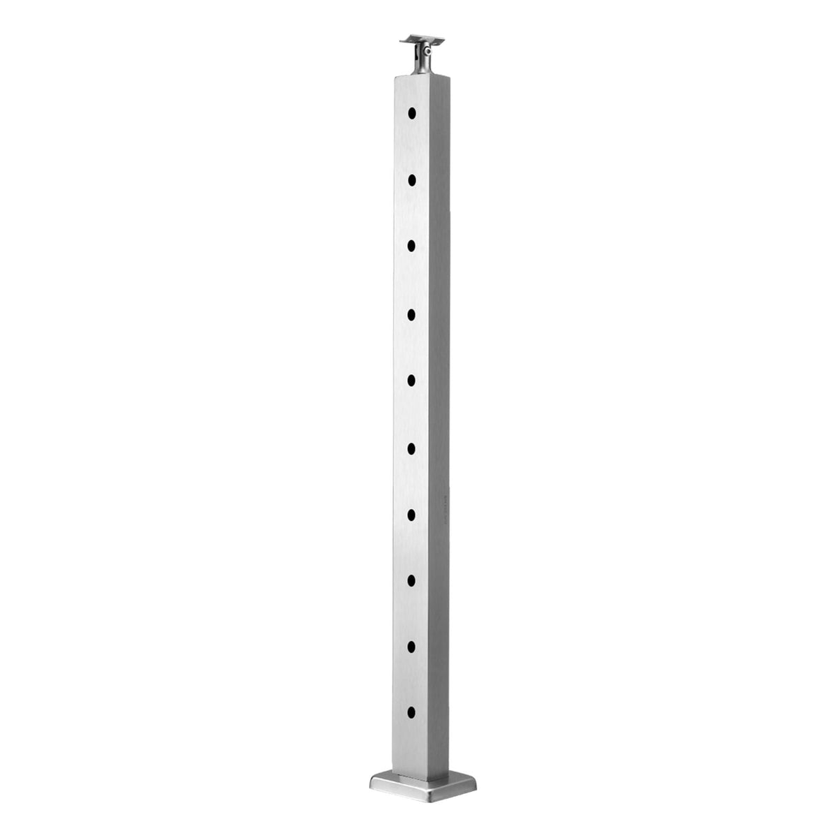 Cable Railing Post, 36x1x2 Inch Level Deck Stair Posts, 1-Pack Stainless Steel Cable Handrail Post, Pre-Drilled Pickets with Mounting Bracket Stair Railing Kit, Silver, 1JZLGZXYS914I4BDB001V0