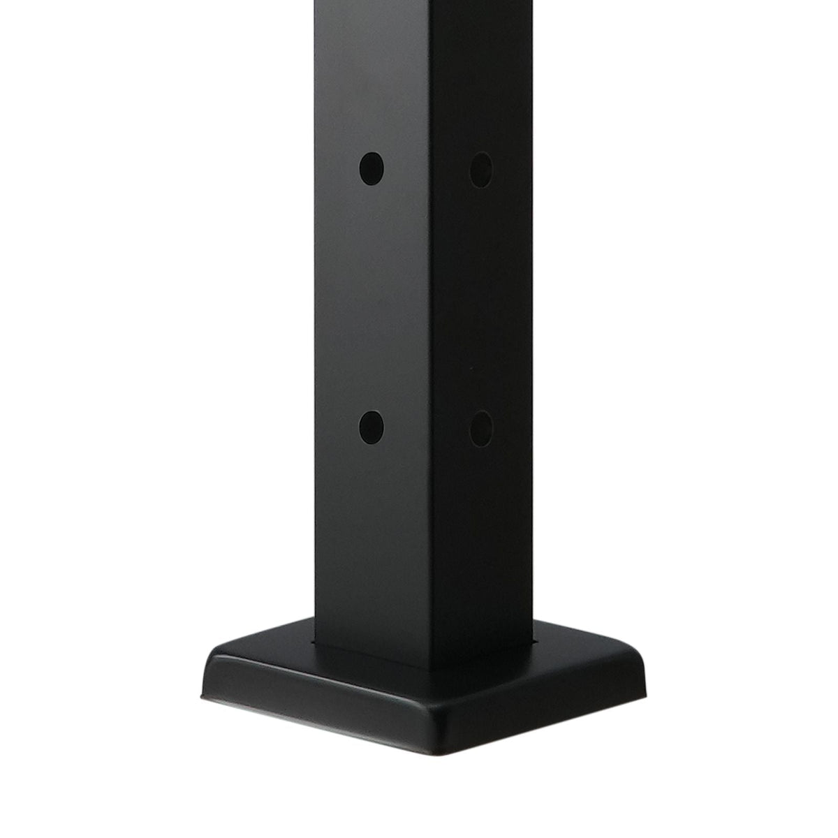 Cable Railing Post, 36x2x2 Inch Corner Railing Post, with L-Shaped Pre-Drilled Holes, Stainless Steel Cable Rail Post with Horizontal and Curved Bracket, 1-Pack, Black, 1JZLGZXHS914ZPBNY001V0