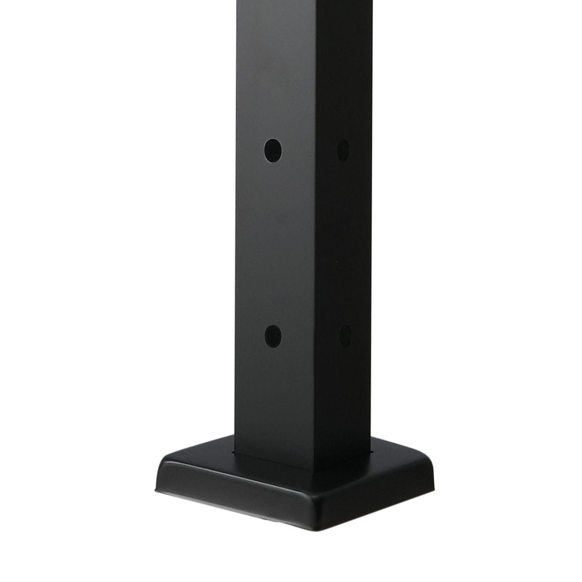 Cable Railing Post, 42x1x2 Inch Corner Railing Post, with L-Shaped Pre-Drilled Holes, Stainless Steel Cable Rail Post with Horizontal and Curved Bracket, 1-Pack, Black, 1JZLGZXHS10607YXO001V0